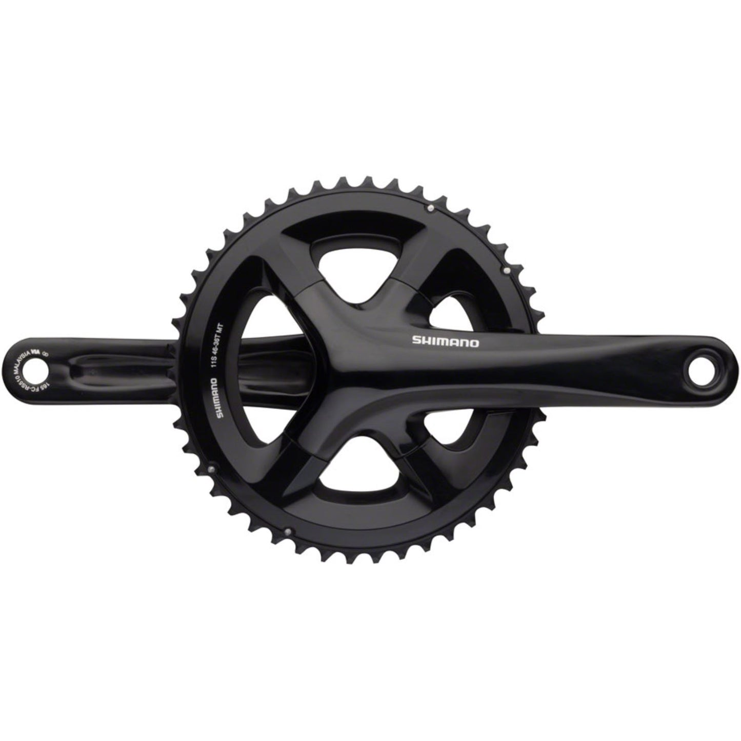 Shimano RS510 Crankset - 175mm, 11-Speed, 46/36t, Black [MPN: EFCRS510EX66X]_1236429