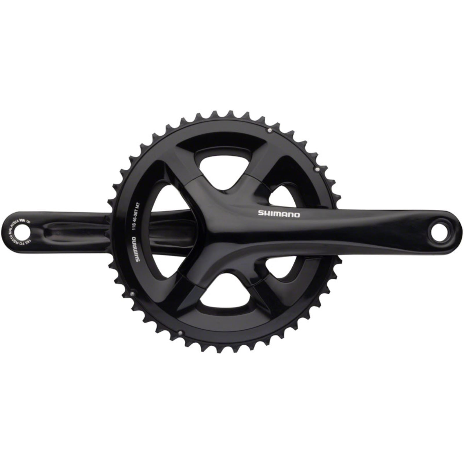 Shimano RS510 Crankset - 175mm, 11-Speed, 46/36t, Black [MPN: EFCRS510EX66X]_1236429