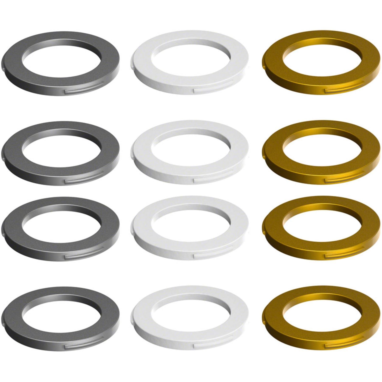 Magura 4-Piston Caliper Colored Cover Kit - White/Gold/Silver [MPN: 2701720-]_1240501