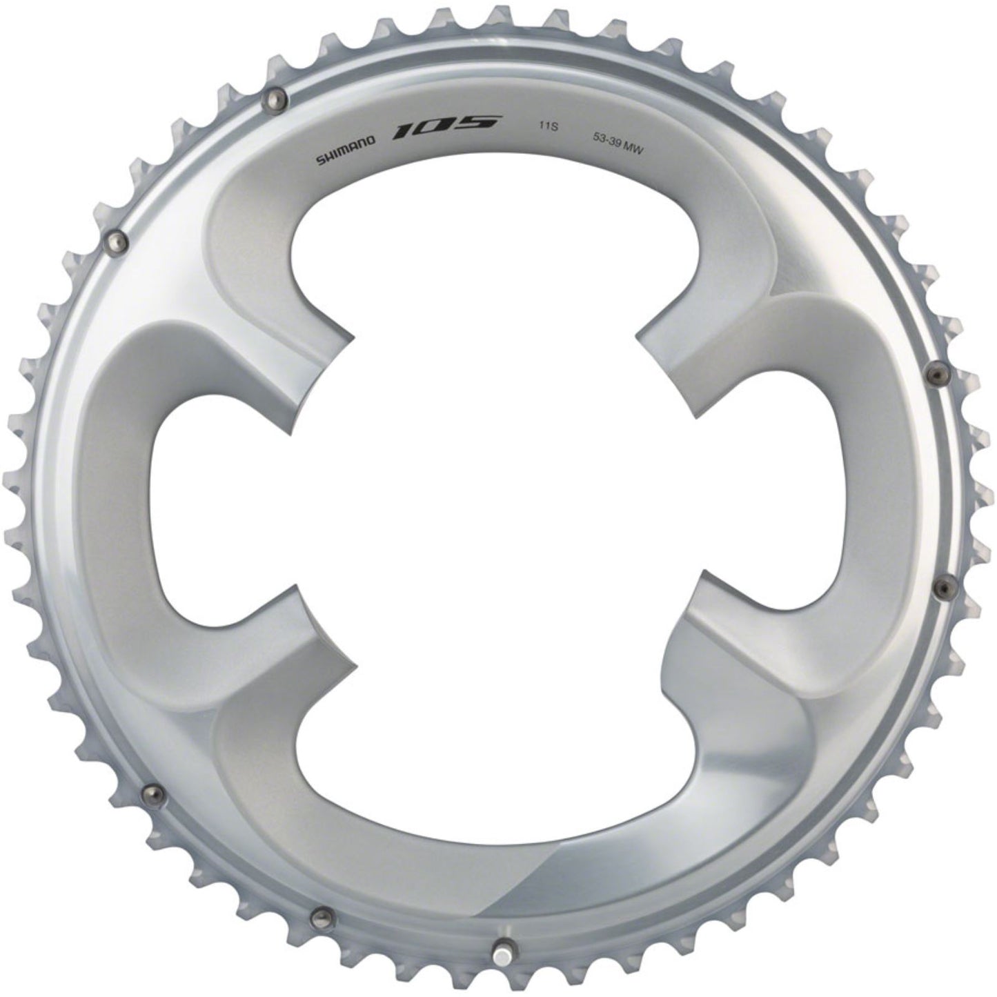 Shimano 105 FC-R7000 53t 4x110 bcd Asymmetric Chainring, Silver [MPN: Y1WV98060]_1241048