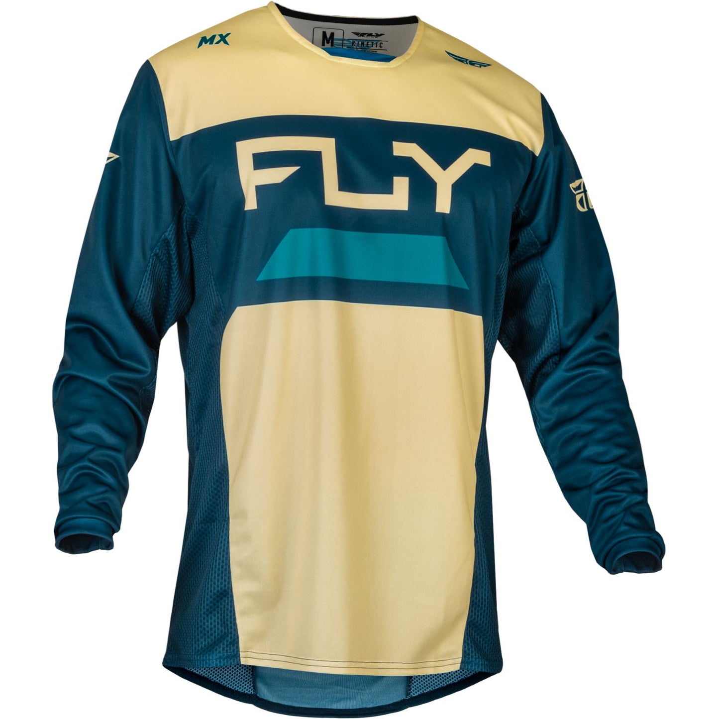 Fly Racing MX-24 Kinetic Reload Jersey - 2024 Collection - Ivory/Navy/Cobalt - Medium [MPN: 377-523M]_1243298