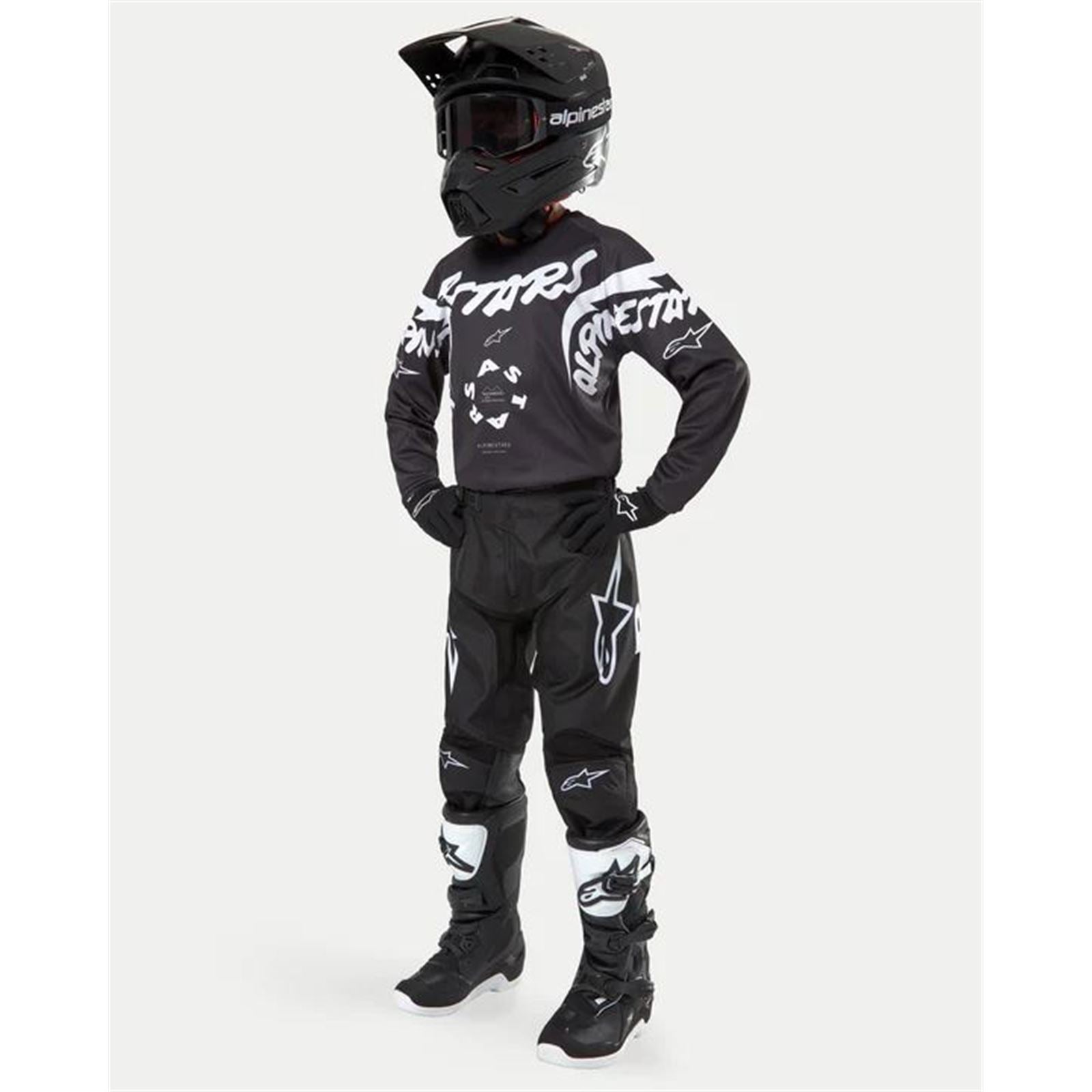 Alpinestars 2024 Youth Racer Hana Pants - Black/White - US Size 22 CLOSEOUT 3748324-12-22_1471055