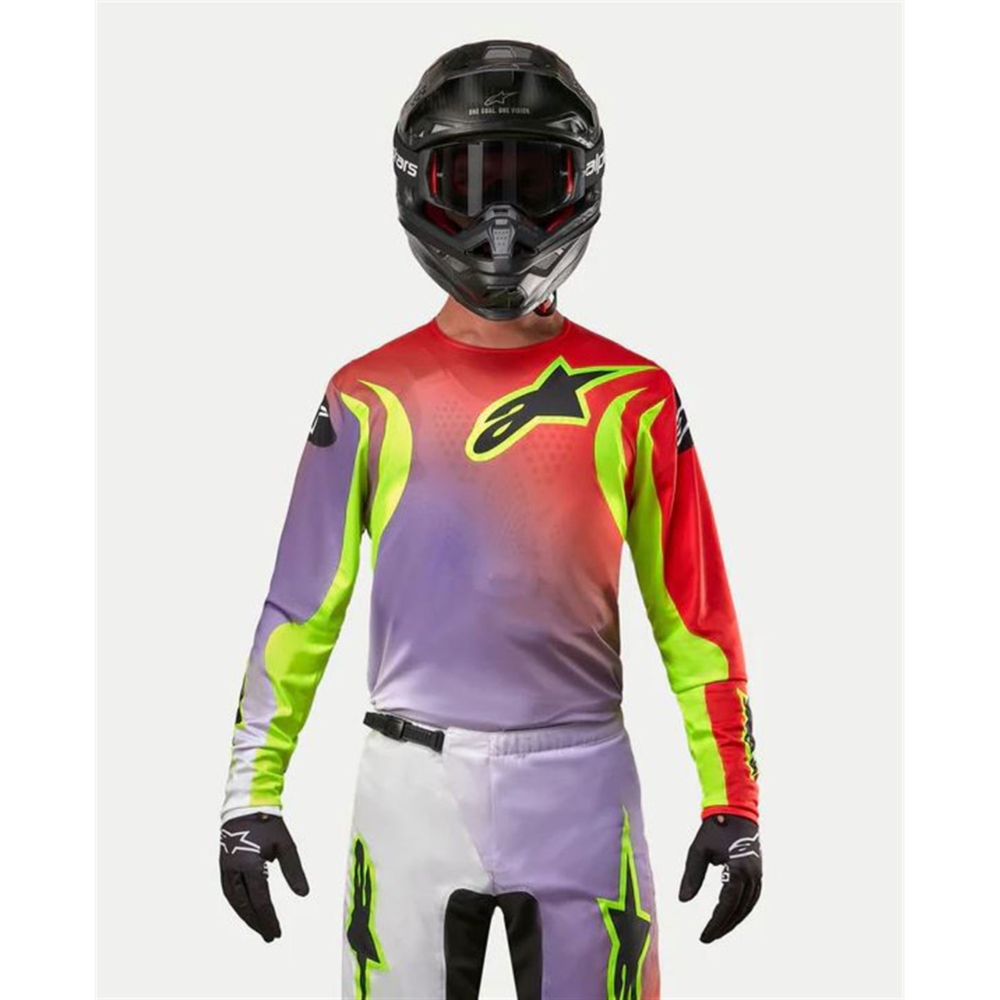 Alpinestars Fluid Lucent Jersey - White/Neon Red/Yellow Fluo - Large CLOSEOUT [MPN: 3763724-2029-L]_1474757
