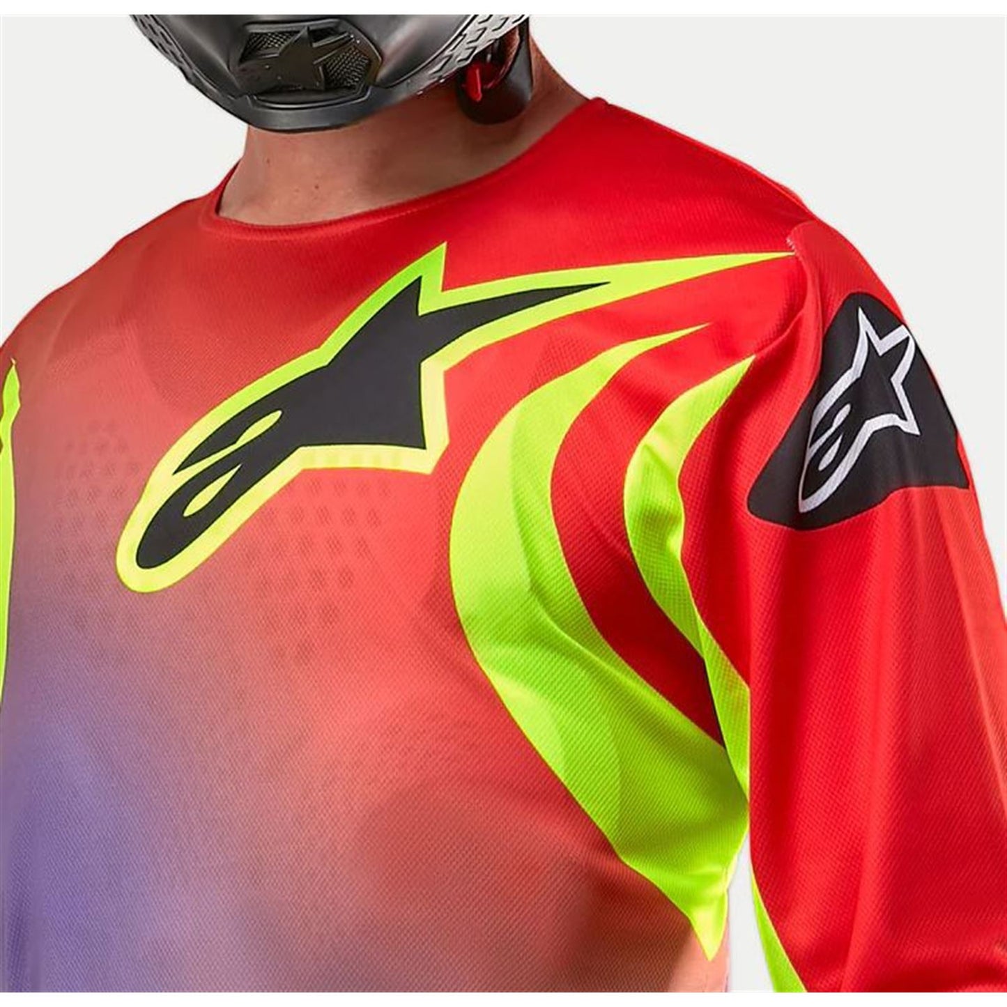 Alpinestars Fluid Lucent Jersey - White/Neon Red/Yellow Fluo - Large CLOSEOUT [MPN: 3763724-2029-L]_1474760