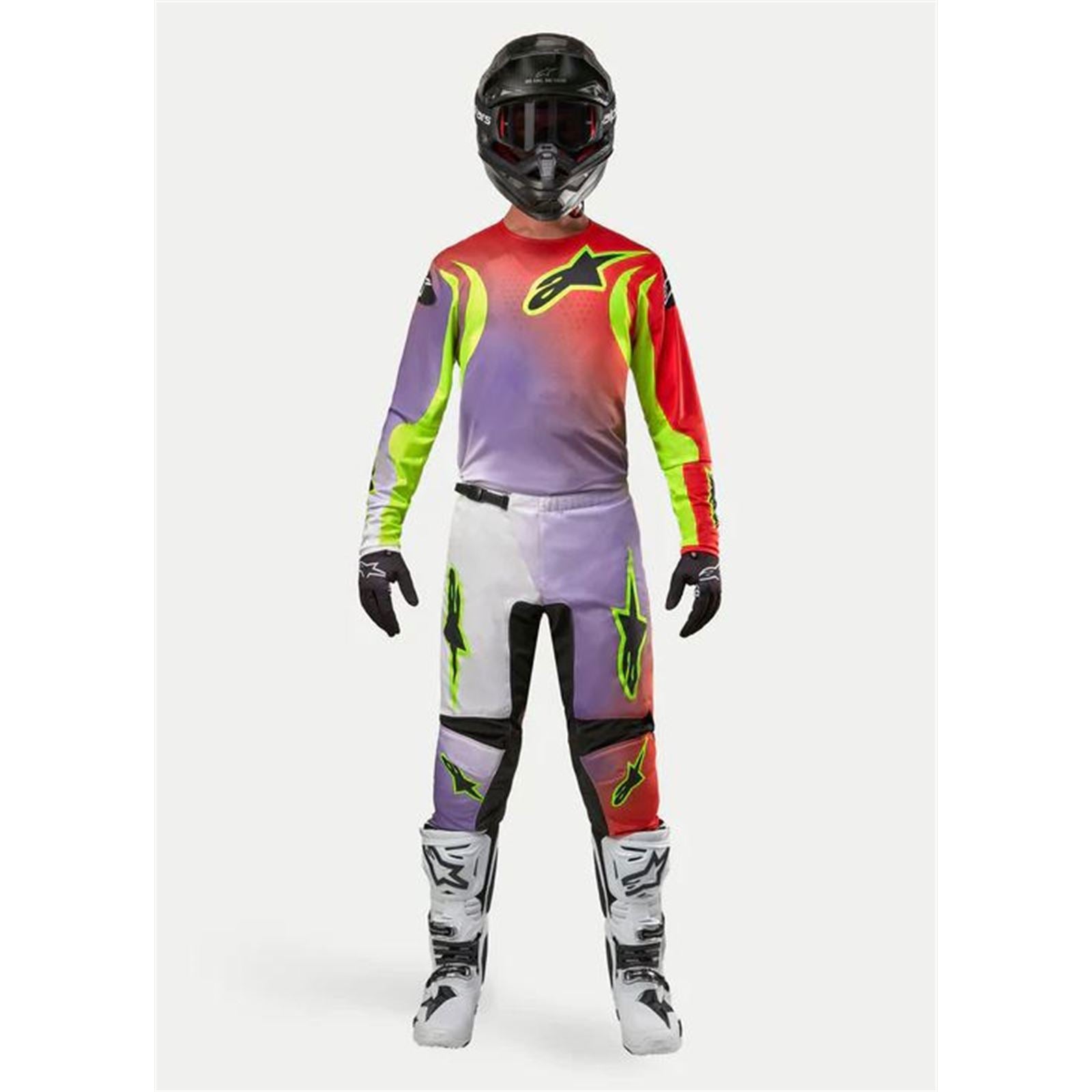 Alpinestars Fluid Lucent Jersey - White/Neon Red/Yellow Fluo - Large CLOSEOUT [MPN: 3763724-2029-L]_1474761