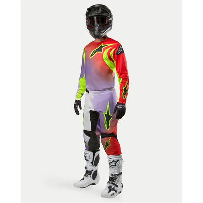 Alpinestars Fluid Lucent Jersey - White/Neon Red/Yellow Fluo - Large CLOSEOUT [MPN: 3763724-2029-L]_1474762