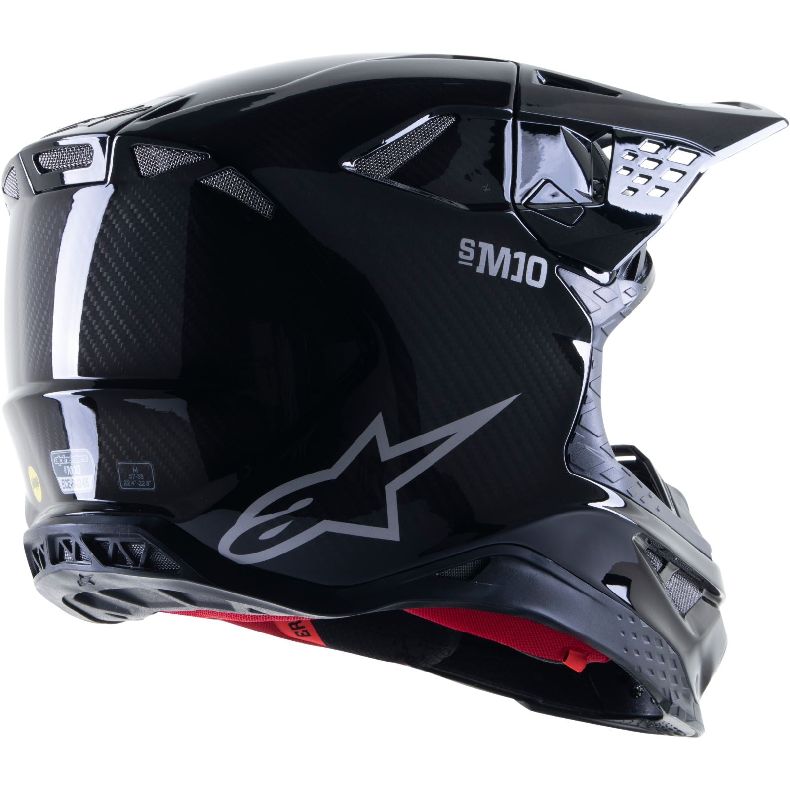 Alpinestars Supertech M10 Helmet - Solid - Gloss Black Carbon_1244832