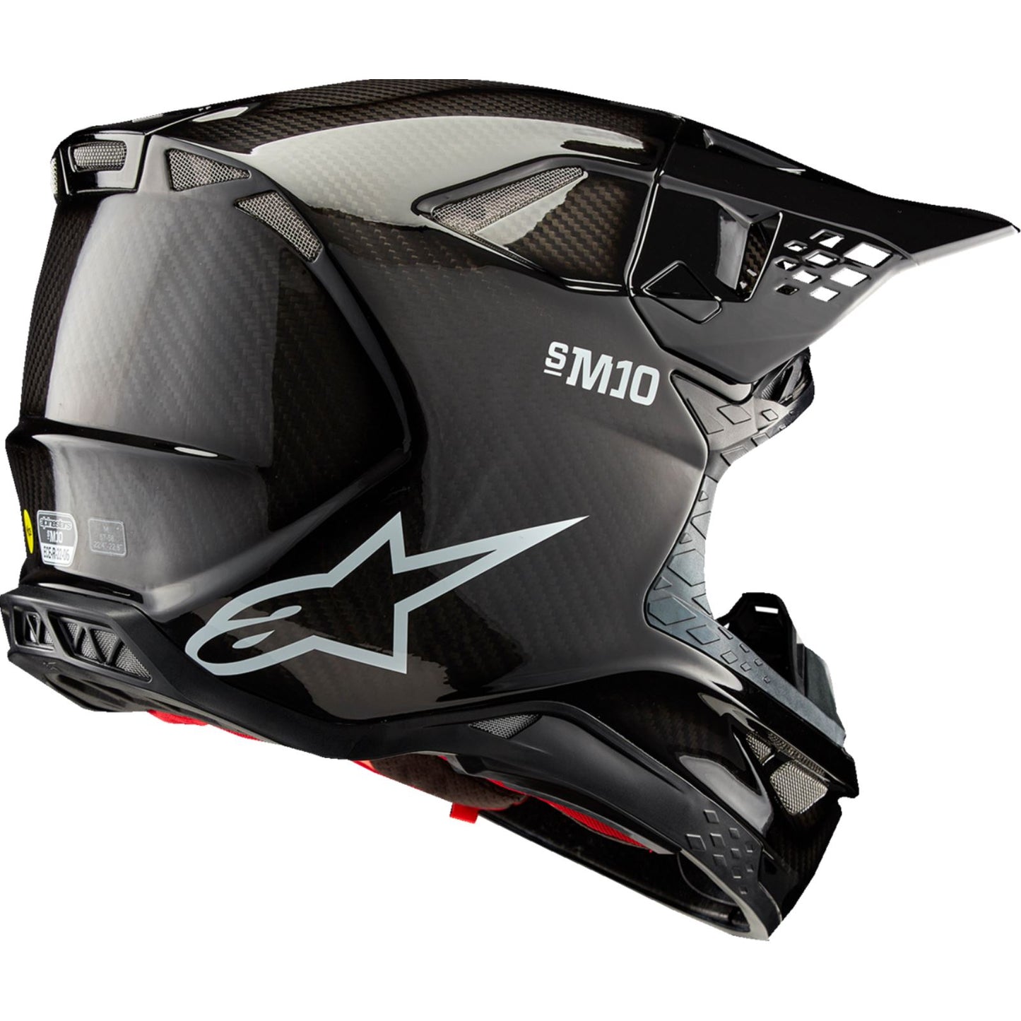 Alpinestars Supertech M10 Helmet - Solid - Gloss Black Carbon_1326722