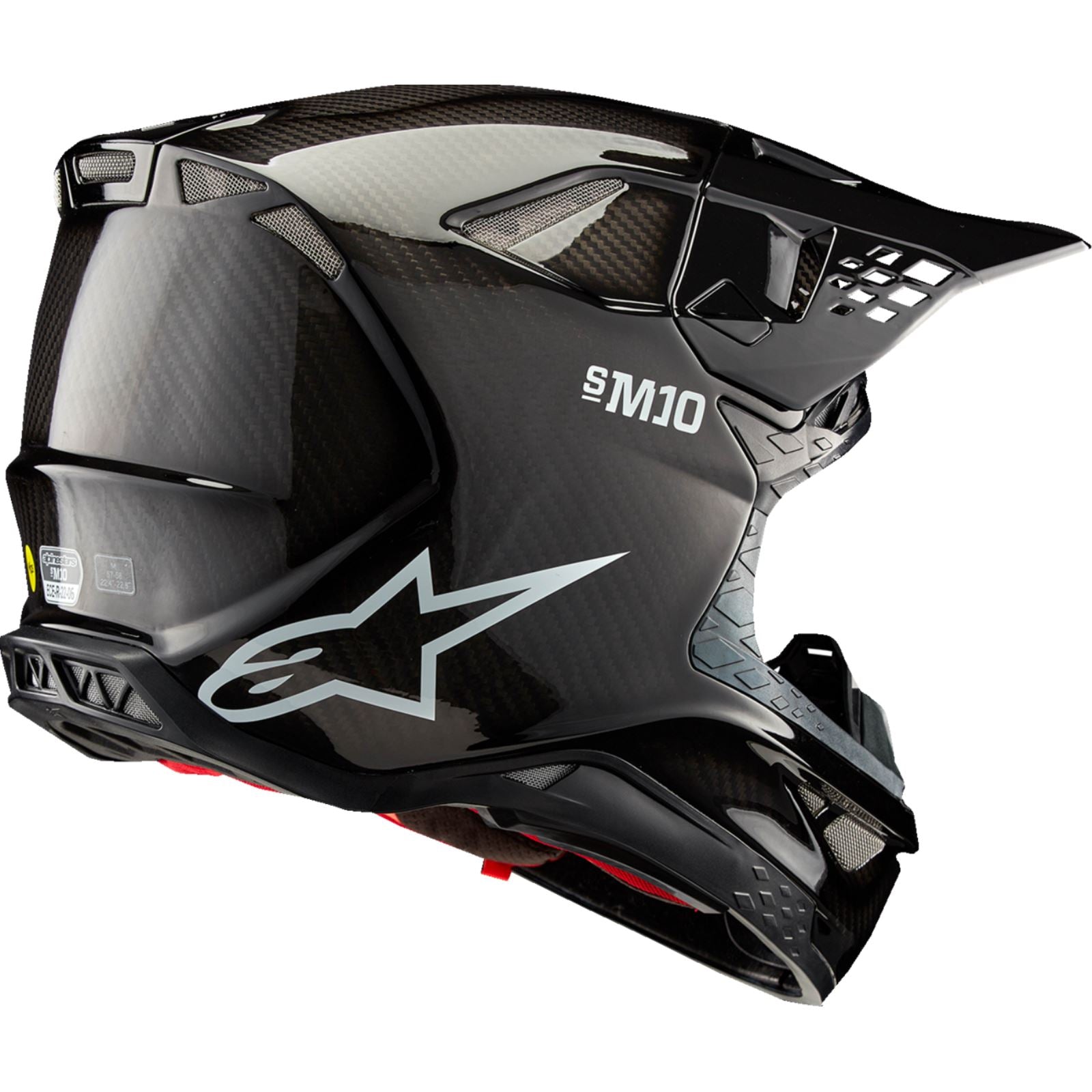 Alpinestars Supertech M10 Helmet - Solid - Gloss Black Carbon_1326722