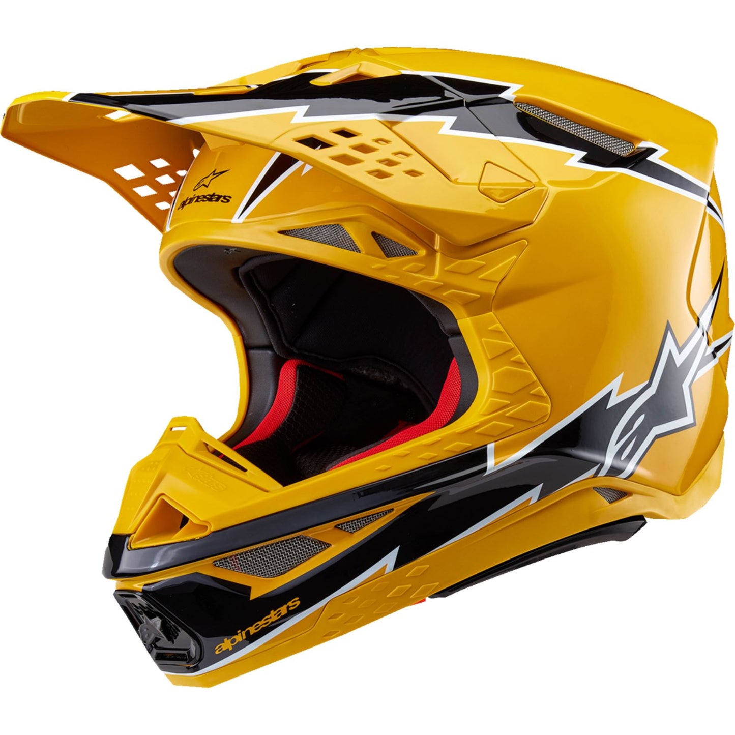Alpinestars Supertech M10 Helmet - Ampress - Gloss Black/Yellow_1328070