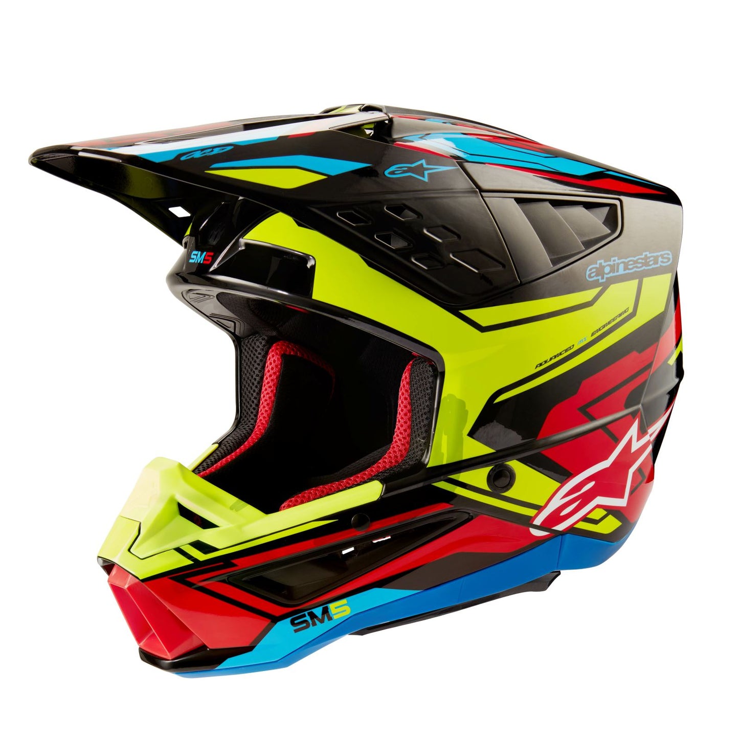 Alpinestars S-M5 Helmet - Action 2 - Black/Yellow/Bright Red Glossy_1313139