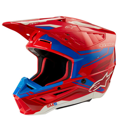 Alpinestars S-M5 Helmet - Action 2 - Bright Red/Blue Glossy_1313128