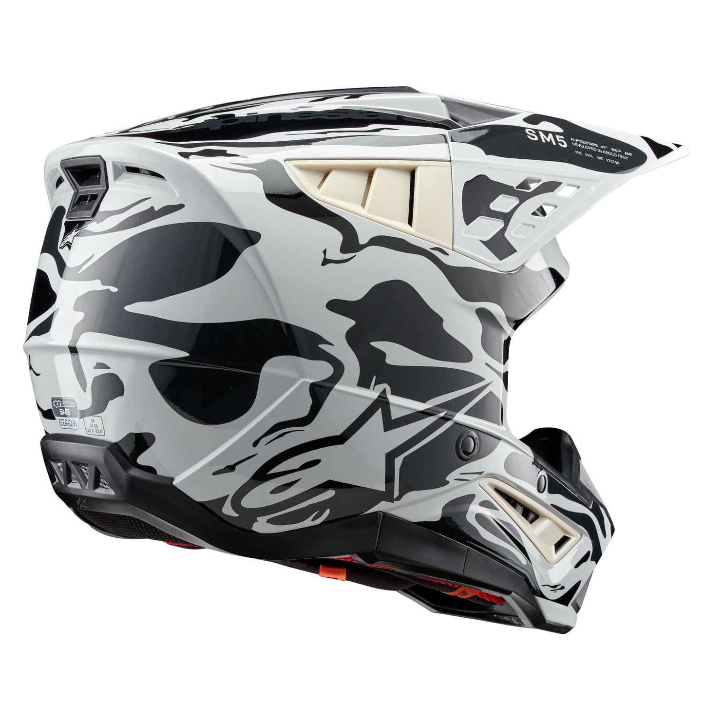 Alpinestars SM5 Helmet - Mineral - Dark Grey Glossy - XS OPEN BOX [MPN: 8306623-906-XS]_2720415