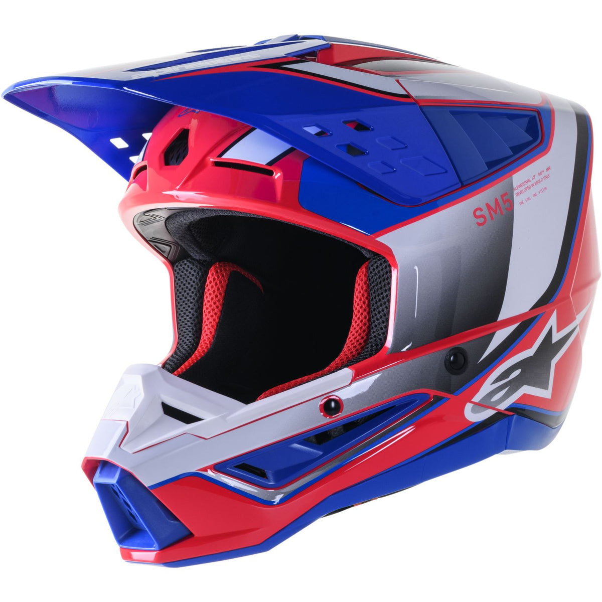 Alpinestars SM5 Helmet - Sail - White/Diva Pink/Enamel/Blue Glossy_1244954
