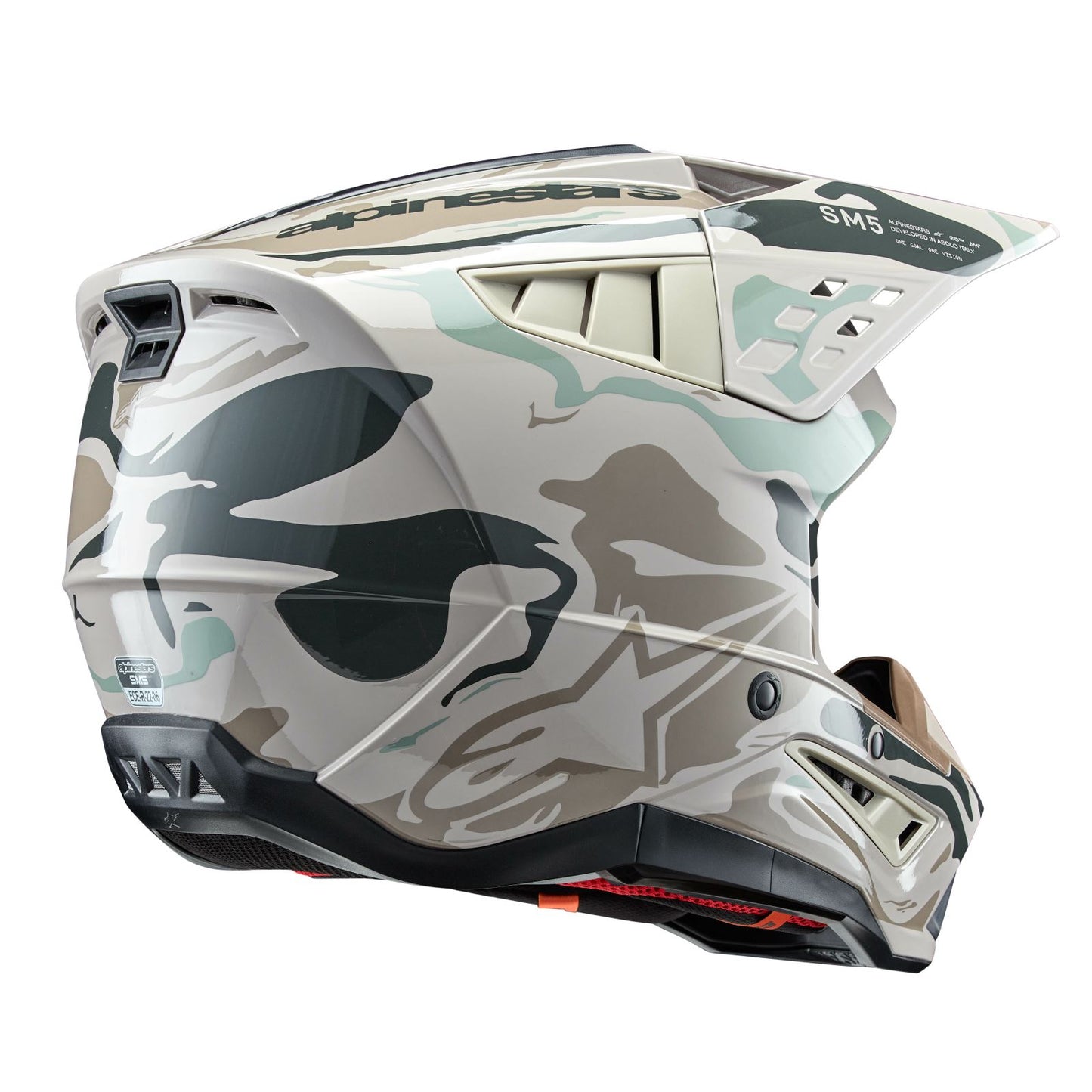 Alpinestars SM5 Helmet - Mineral - Warm Grey/Celadon Green Glossy_1313176