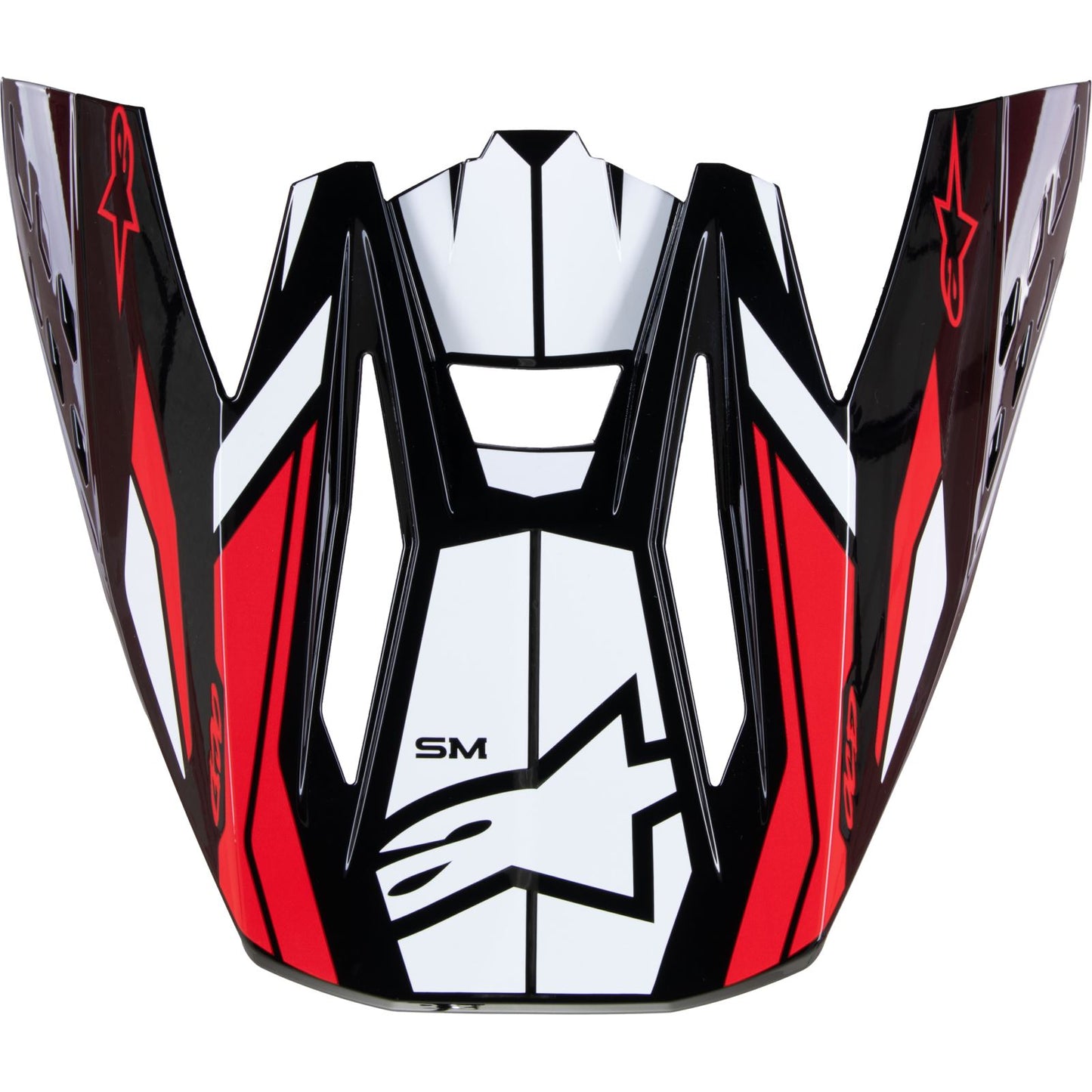 Alpinestars S-M5 Visor Action 2 - Black/White/Bright Red Glossy [MPN: 8986023-1304-OS]_1244947