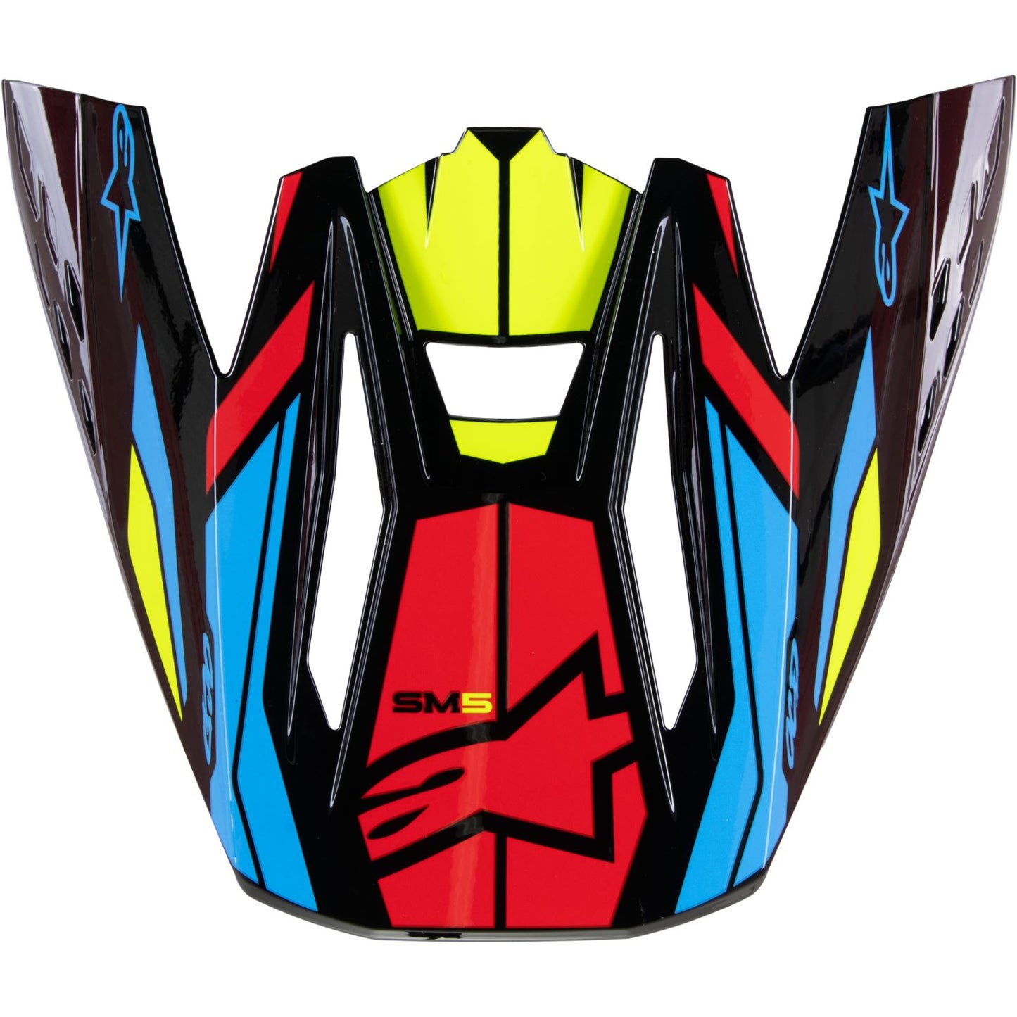 Alpinestars S-M5 Visor Action 2 - Black/Yellow Fluo/Bright Red Glossy [MPN: 8986023-1533-OS]_1244948