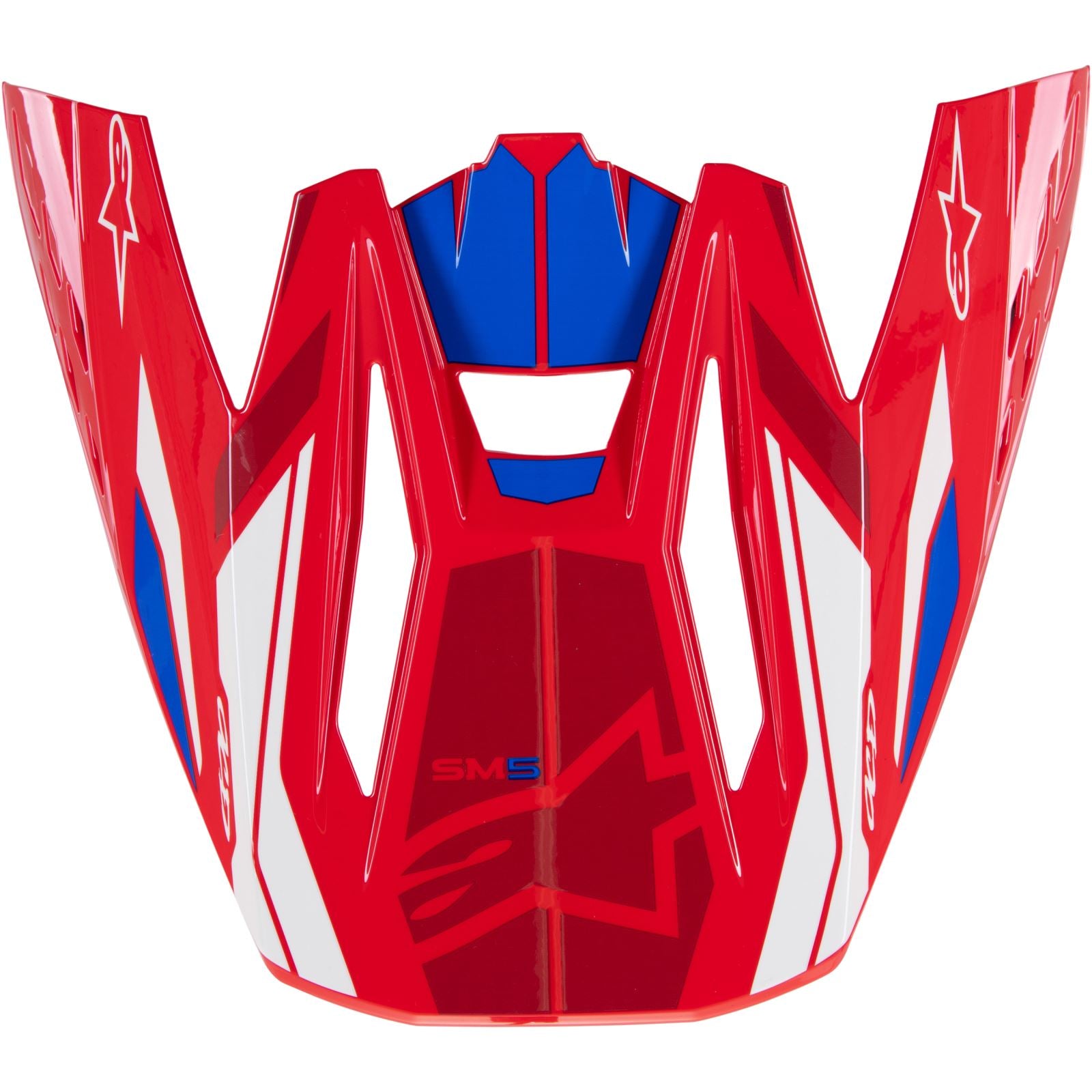 Alpinestars S-M5 Visor Action 2 - Bright Red/Blue Glossy [MPN: 8986023-3017-OS]_1244949