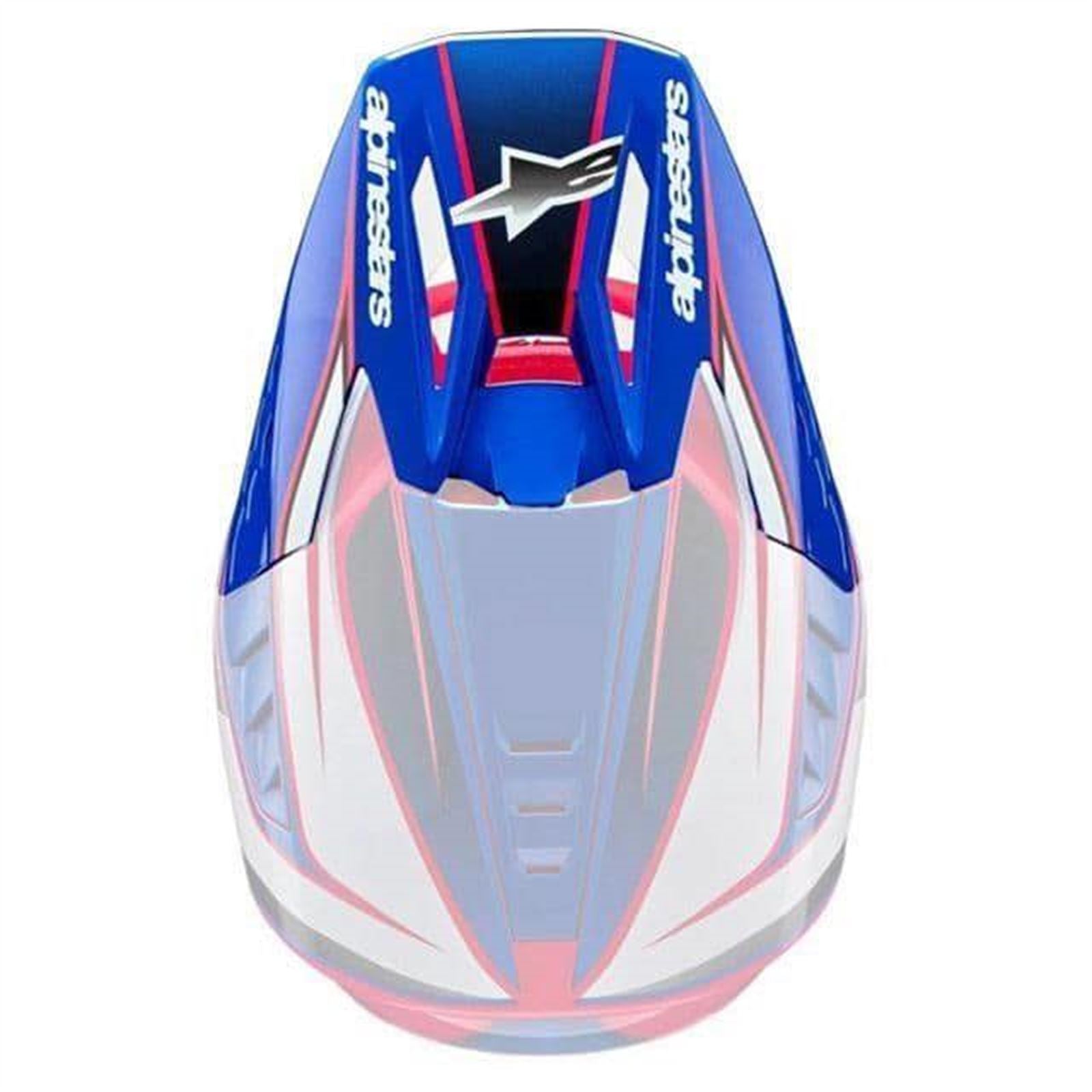 Alpinestars S-M5 Visor Sail - White/Diva Pink/Enamel Blue Glossy [MPN: 8986723-2387-OS]_1470989