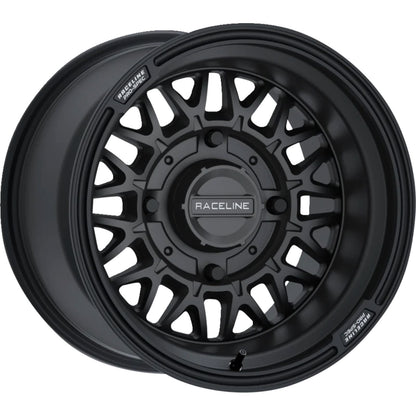 Raceline Wheel - Omega - Front/Rear - Black/Satin - 15x10 - 4/137 - 5+2 A13B-51037-00_1388427