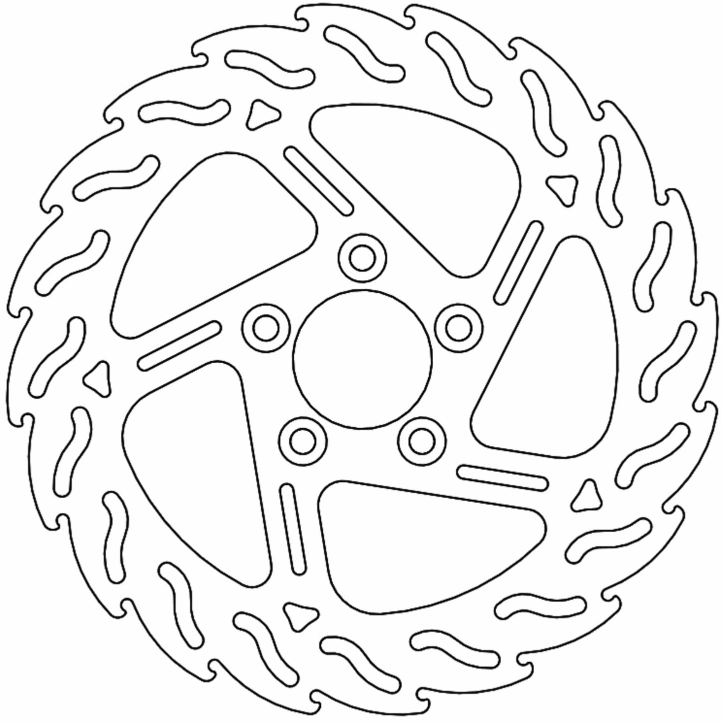 Moto-Master Brake Rotor - Rear - Flame [MPN: 110747-PU]_1312226