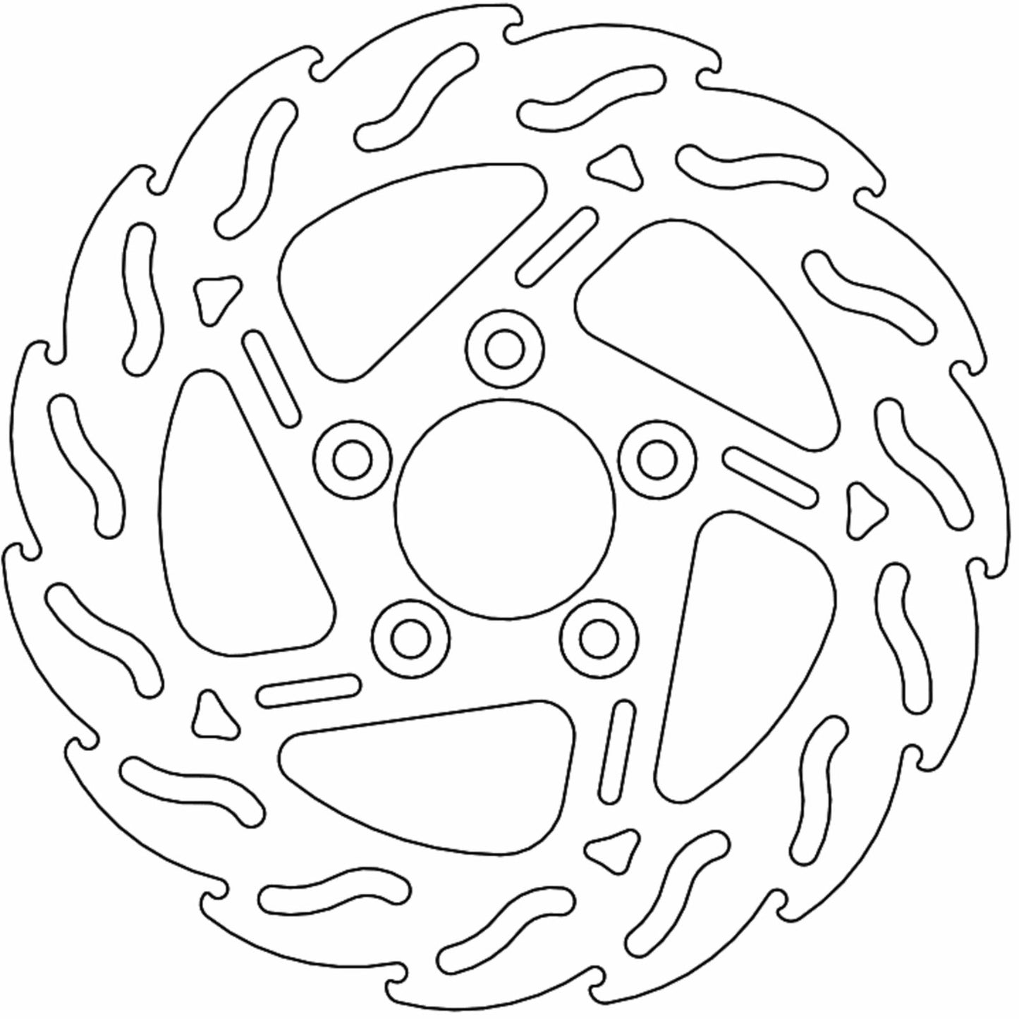 Moto-Master Brake Rotor - Rear - Flame [MPN: 110748-PU]_1312227