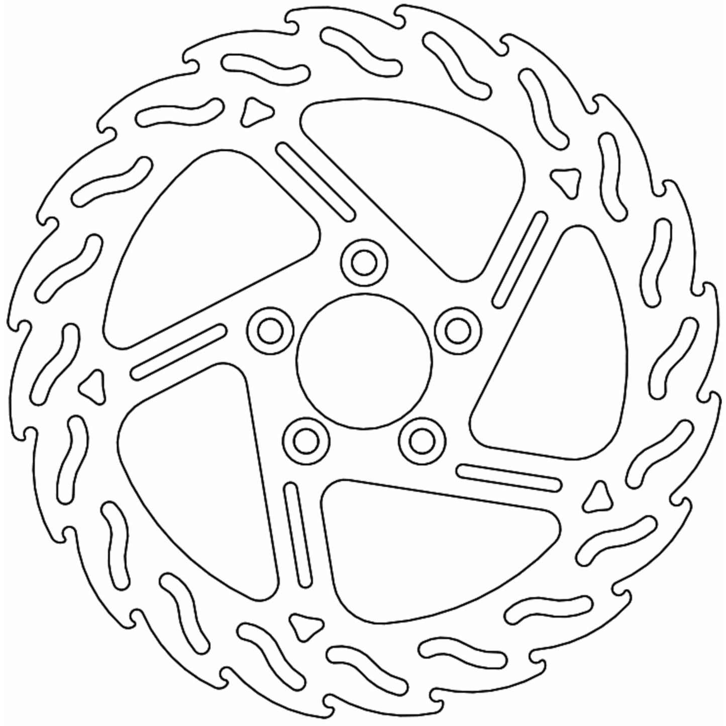 Moto-Master Brake Rotor - Rear - Flame [MPN: 110769-PU]_1312206
