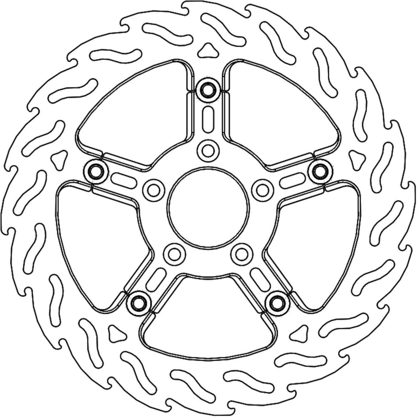Moto-Master Brake Rotor - Front Right - Flame [MPN: 112313-PU]_1312264