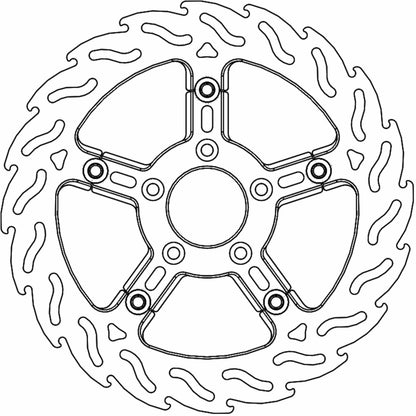 Moto-Master Brake Rotor - Front Right - Flame [MPN: 112313-PU]_1312264
