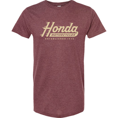 Honda Logo Established T-Shirt - Heather Burgundy_1334537