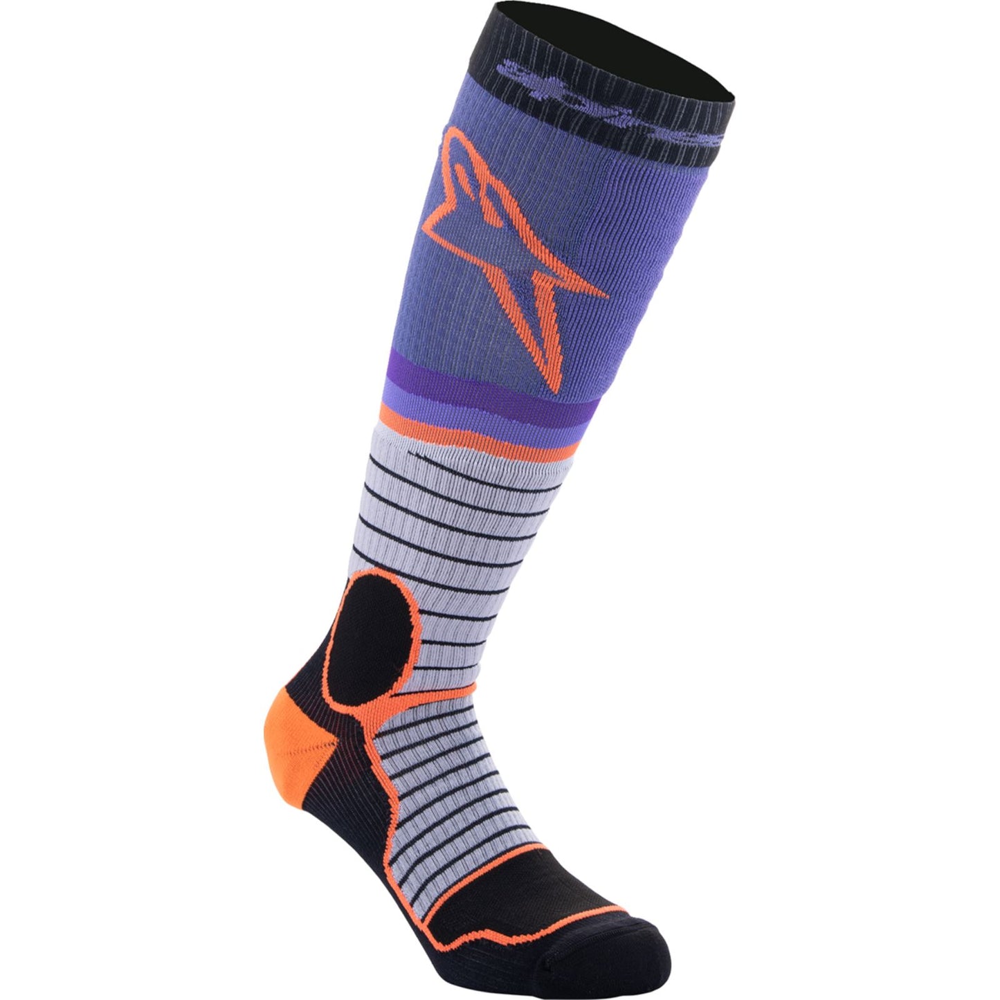 Alpinestars 2024 MX Pro Socks - Black/Gray/Purple/Orange_1245545
