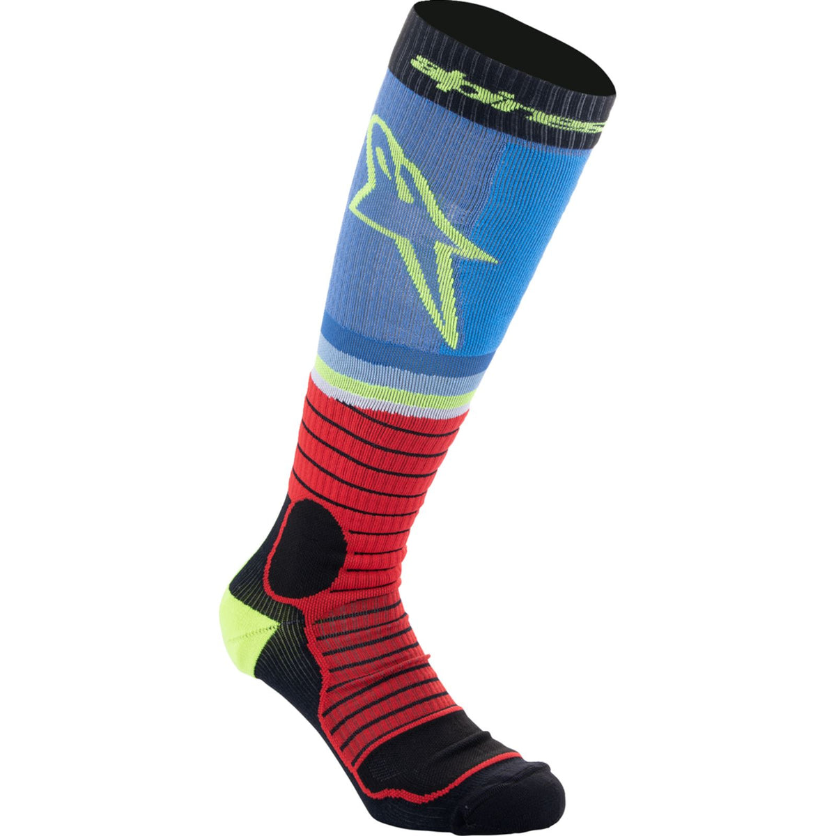 Alpinestars 2024 MX Pro Socks - Black/Red/Blue/Yellow_1245547
