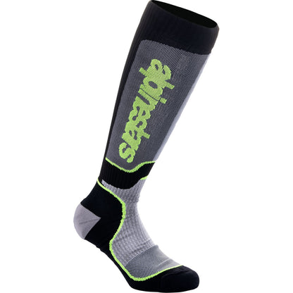 Alpinestars 2024 MX Plus Socks - Black/Gray/Yellow _1245613