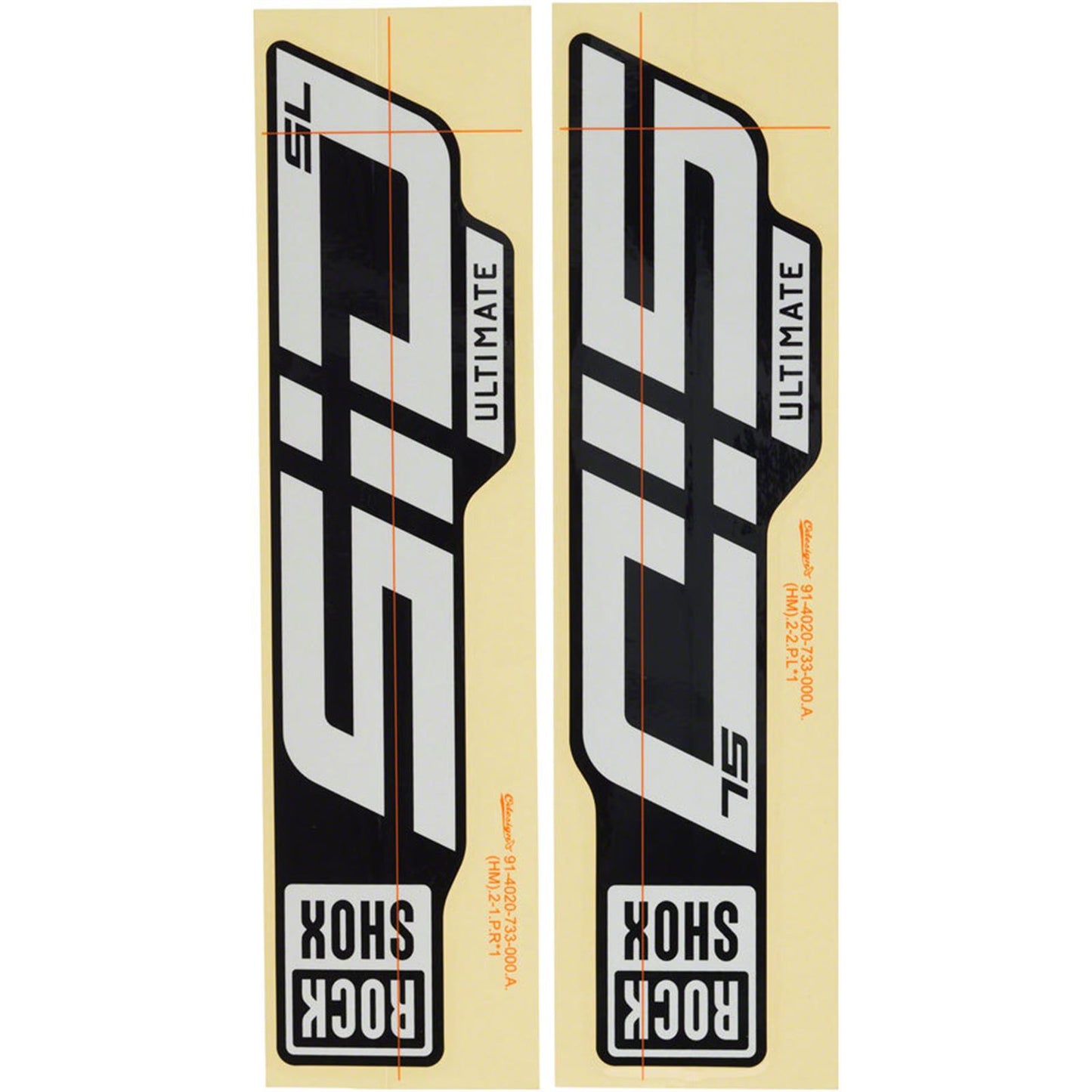 RockShox Decal Kit for SID SL D1 - Gloss Polar Foil for Gloss Black 11.4018.105.069_1418651