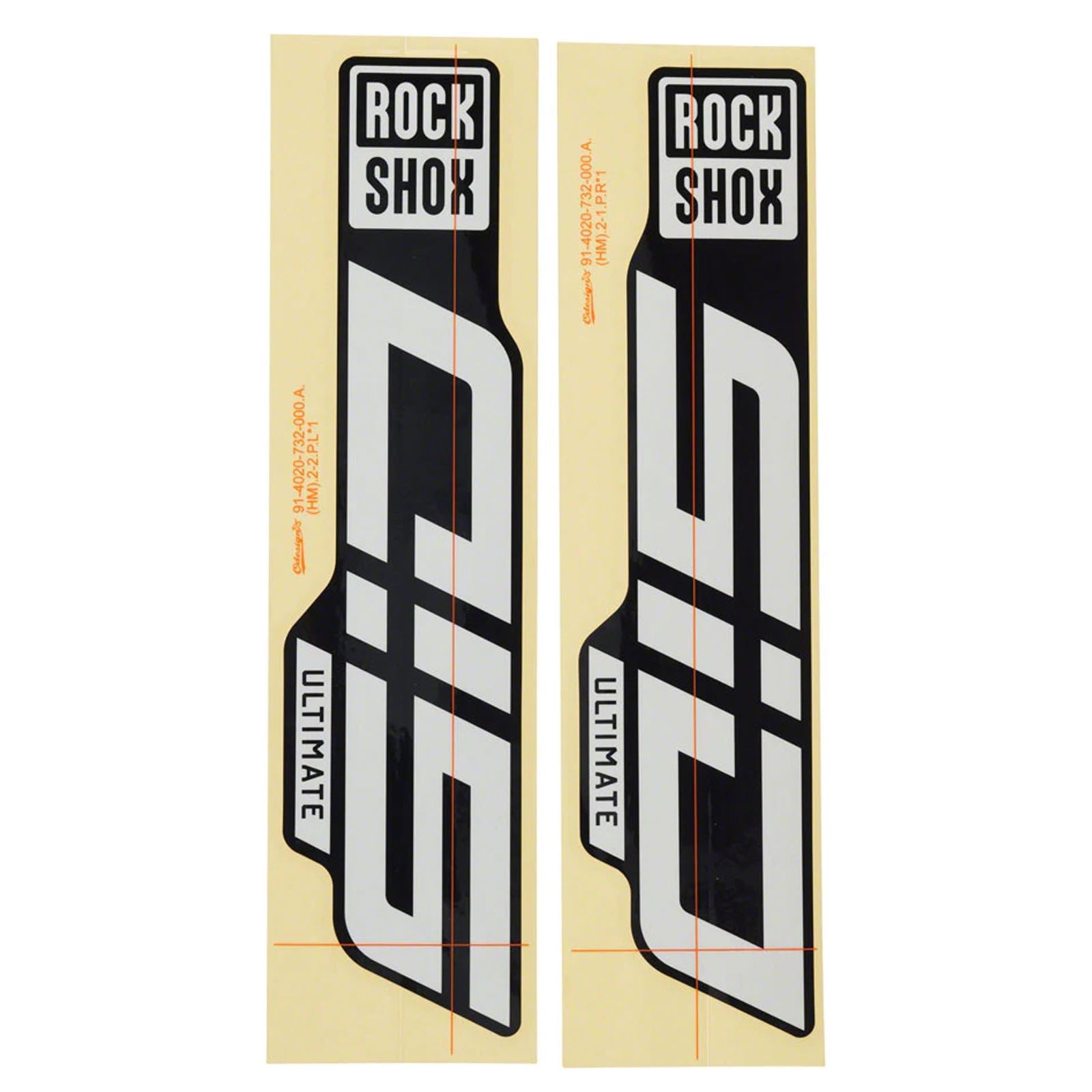 RockShox Decal Kit for SID 35 D1 - Gloss Polar Foil for Gloss Black 11.4018.105.072_1418672