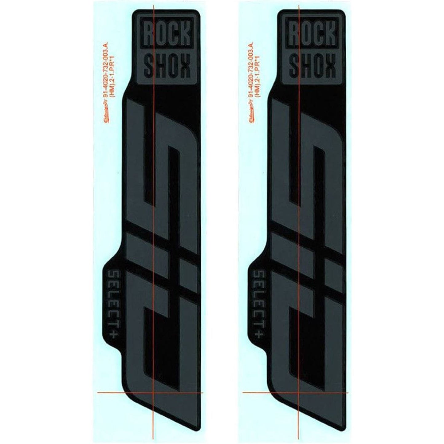 RockShox Decal Kit for SID 35 D1 Gloss Grey for Diffusion - Black - Kit [MPN: 11.4018.105.073]_1488006