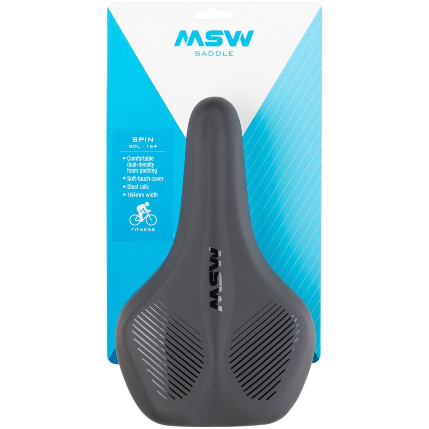 MSW SDL-164 Spin Fitness Saddle - Steel, Black [MPN: 17-000167]_1249400