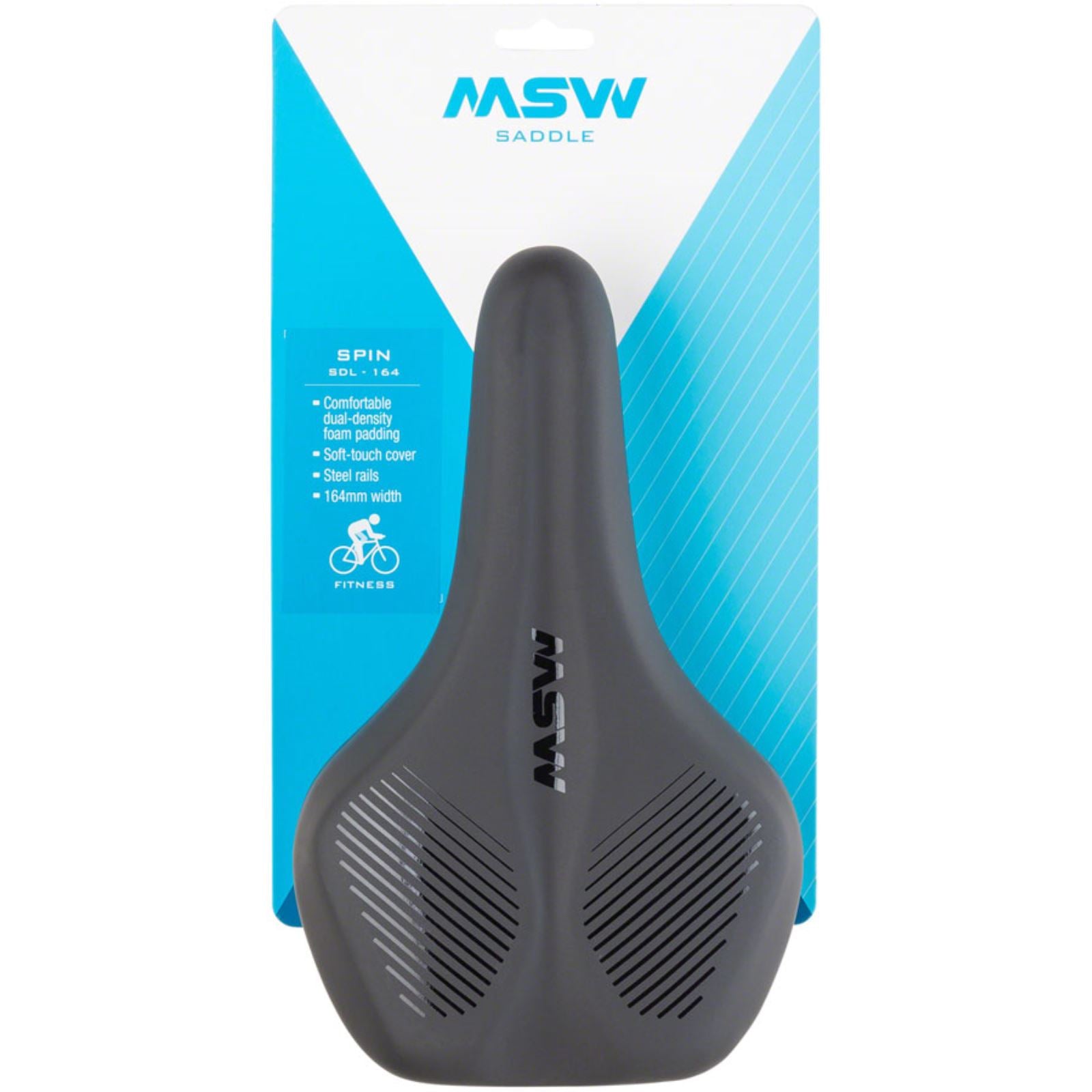 MSW SDL-164 Spin Fitness Saddle - Steel, Black [MPN: 17-000167]_1249400