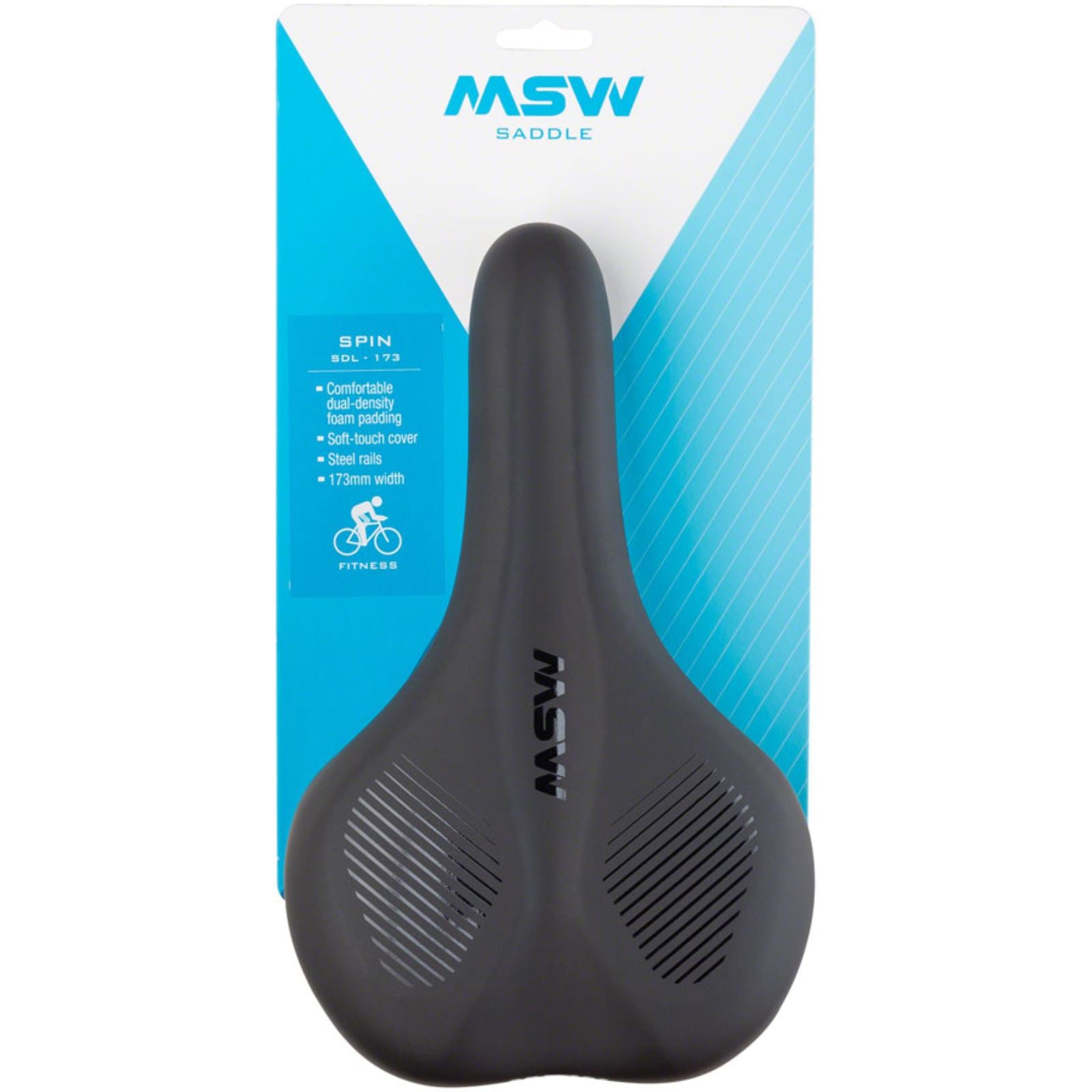 MSW SDL-173 Spin Fitness Saddle - Steel, Black [MPN: 17-000166]_1249406