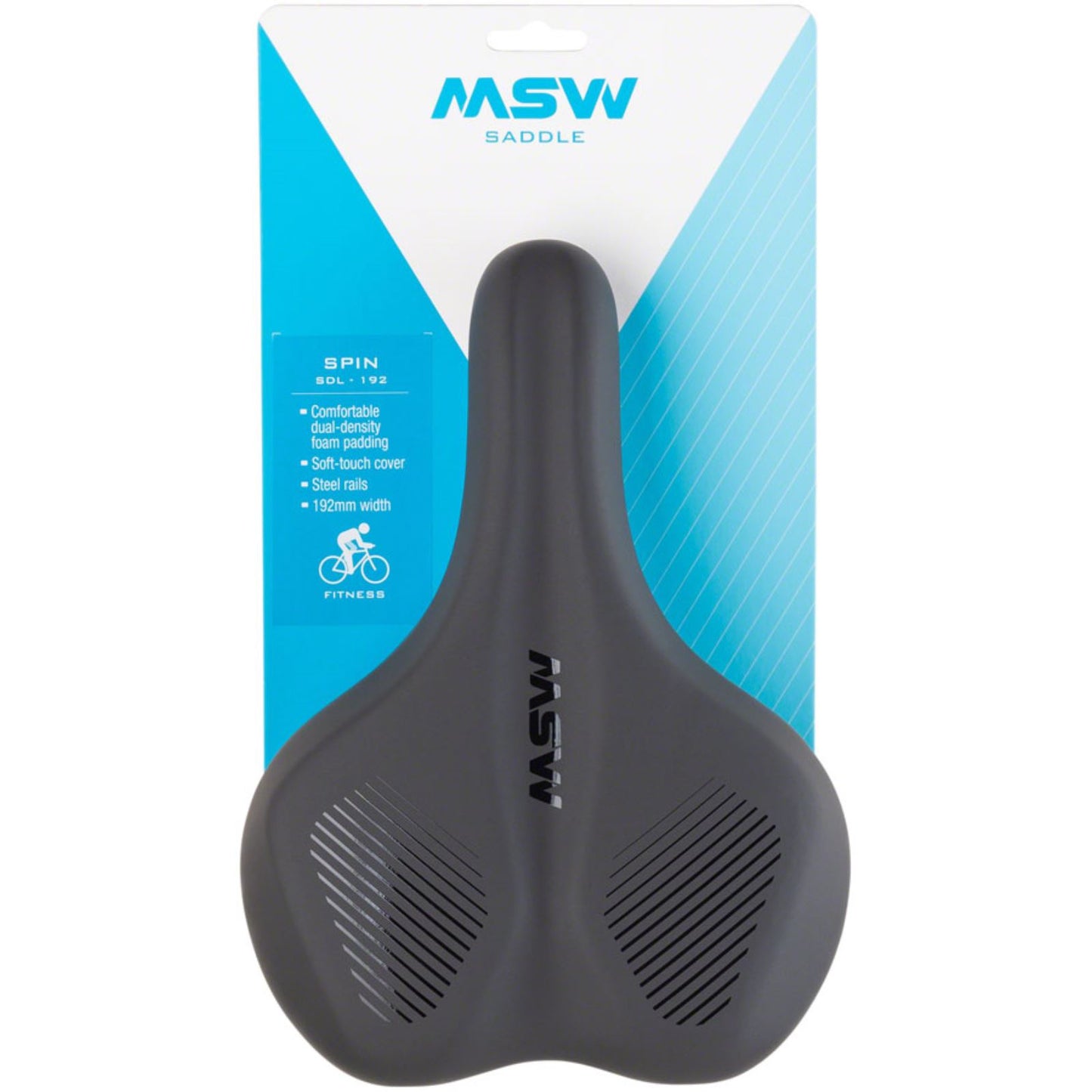 MSW SDL-192 Spin Fitness Saddle - Steel, Black [MPN: 17-000168]_1249412