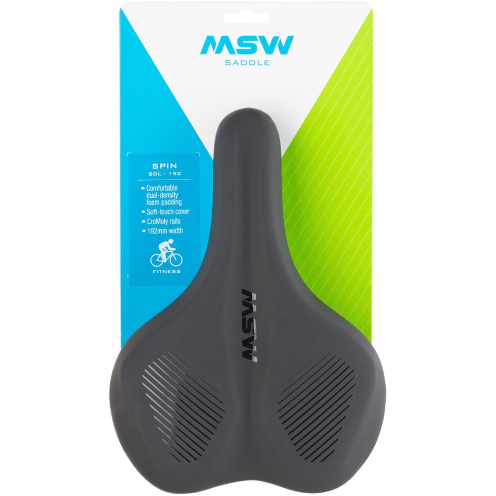 MSW SDL-192 Spin Fitness Saddle - Chromoly, Black [MPN: 17-000210]_1249380