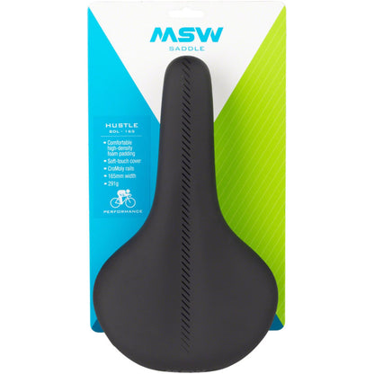 MSW SDL-165 Hustle Performance Saddle - Chromoly, Black [MPN: 17-000211]_1249522