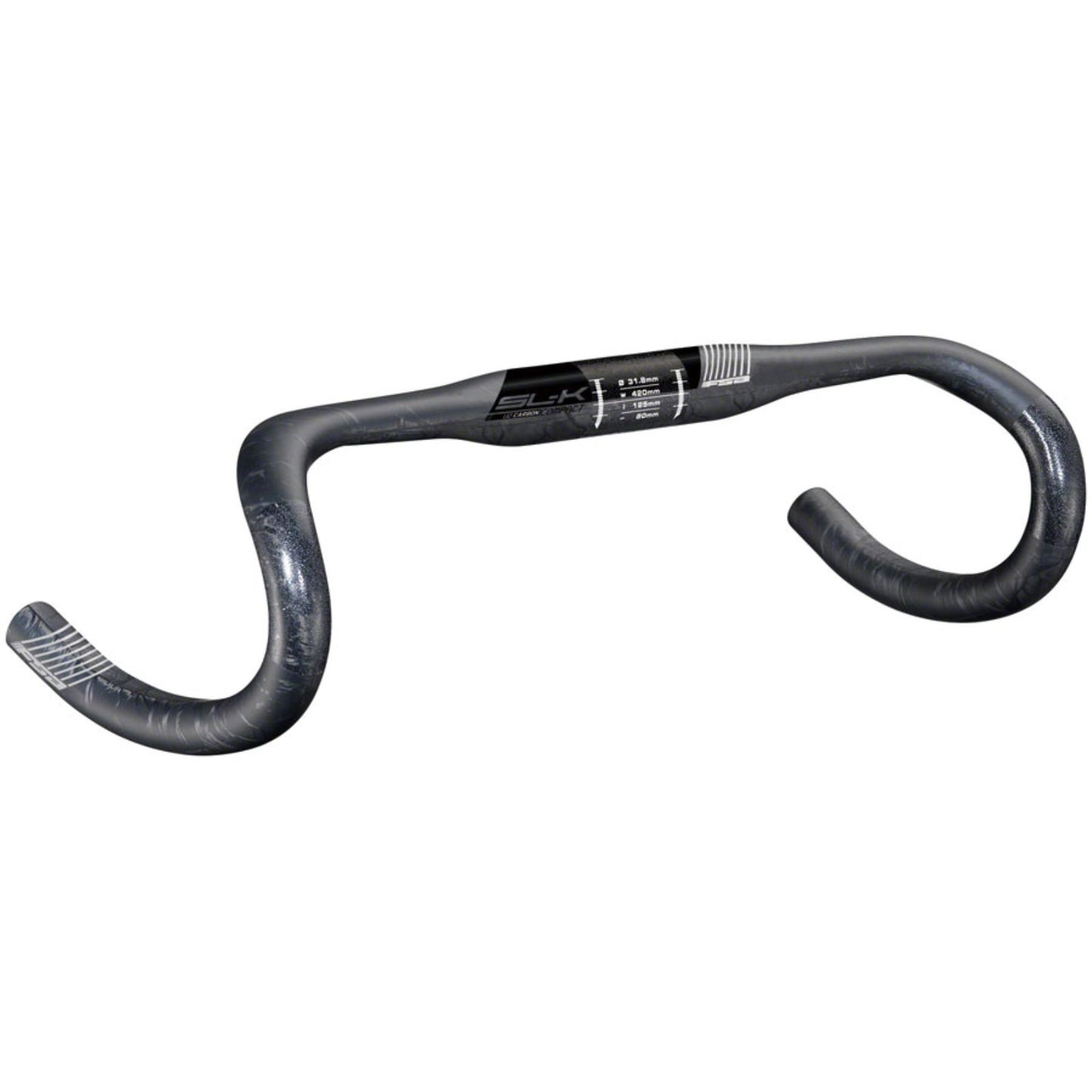 Full Speed Ahead SL-K Compact Drop Handlebar - Carbon, 31.8mm, 42cm, Black [MPN: 185-0038013030]_1251956