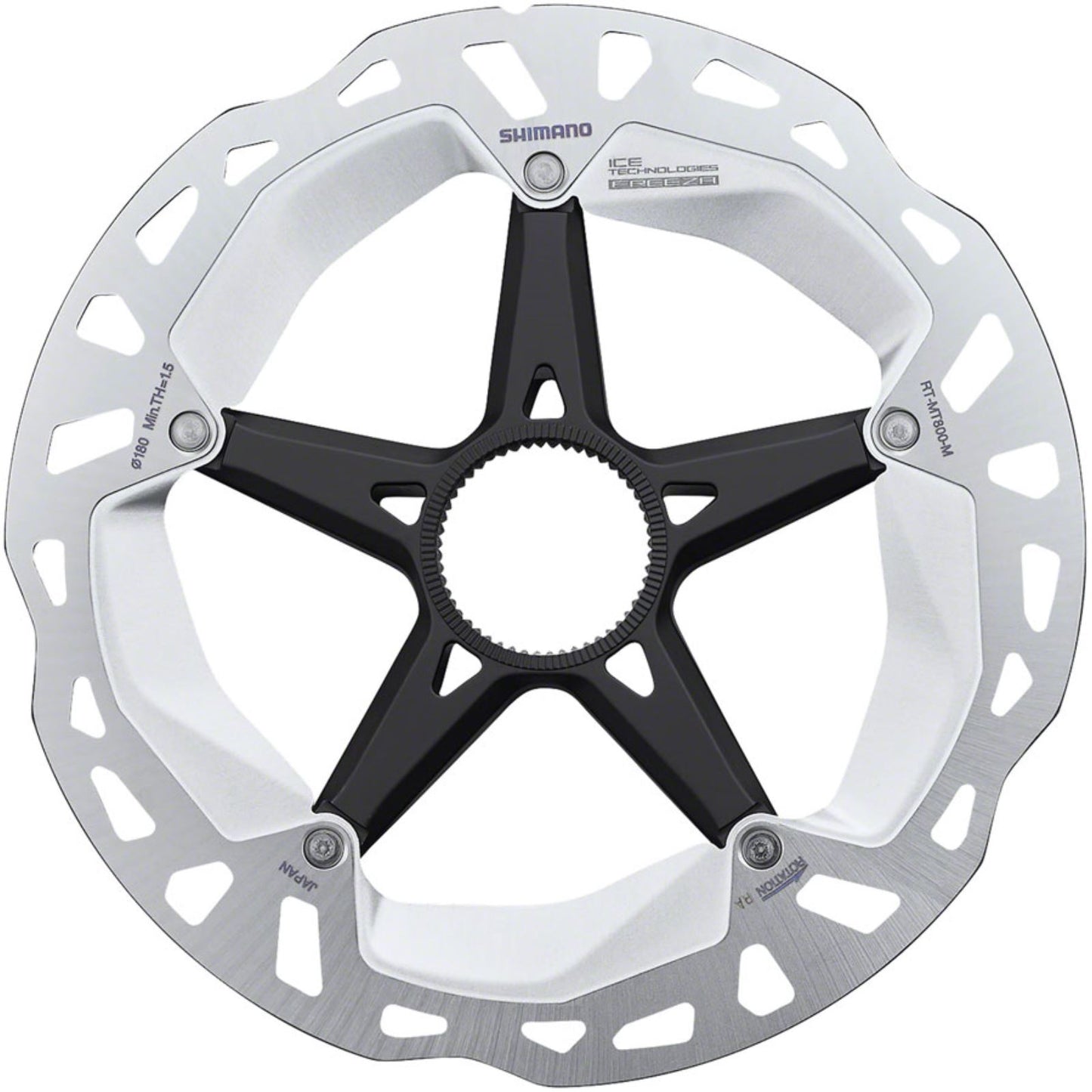 Shimano Deore XT RT-MT800-L Disc Brake Rotor - 203mm - Silver/Black [MPN: IRTMT800LE]_1253373