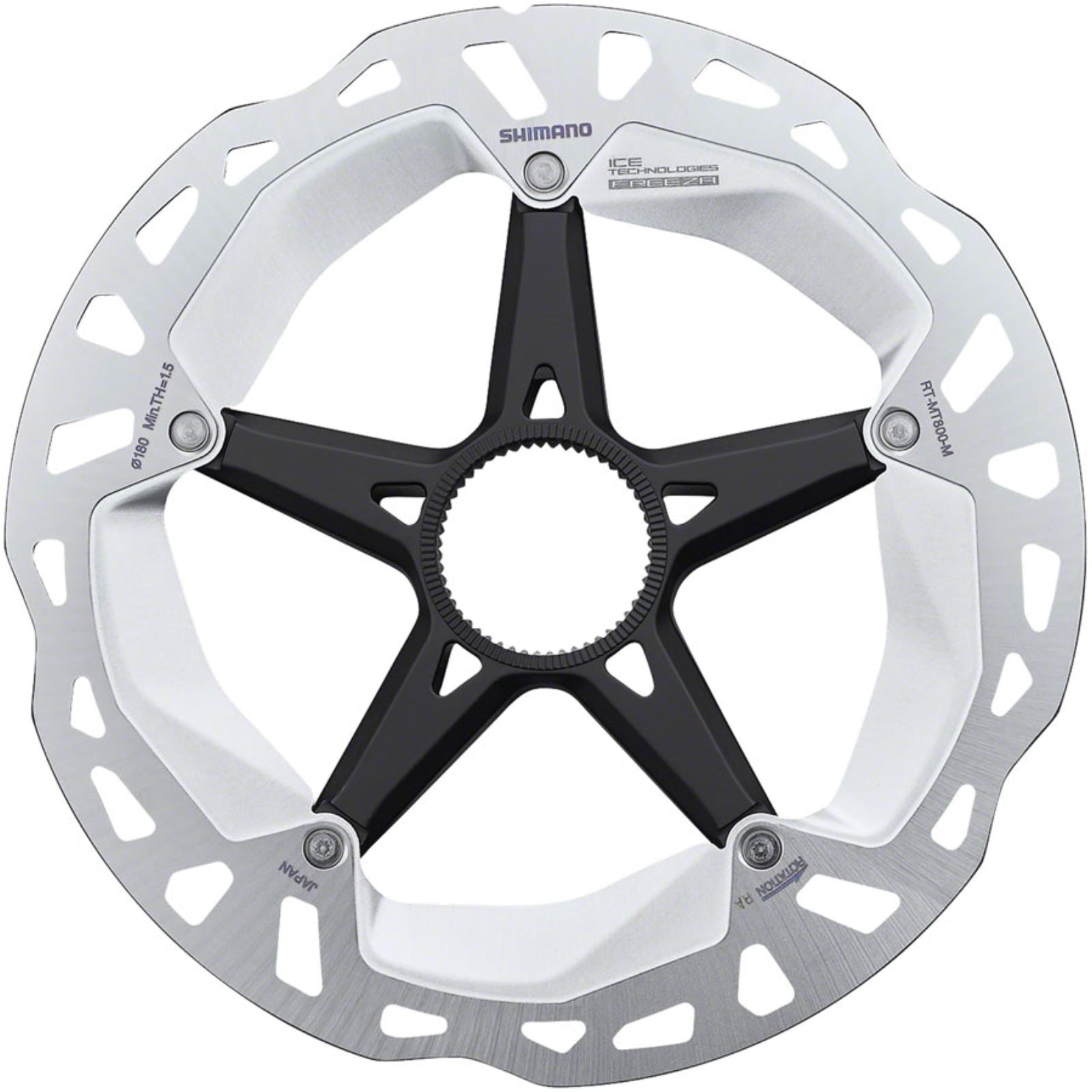 Shimano Deore XT RT-MT800-L Disc Brake Rotor - 203mm - Silver/Black [MPN: IRTMT800LE]_1253373