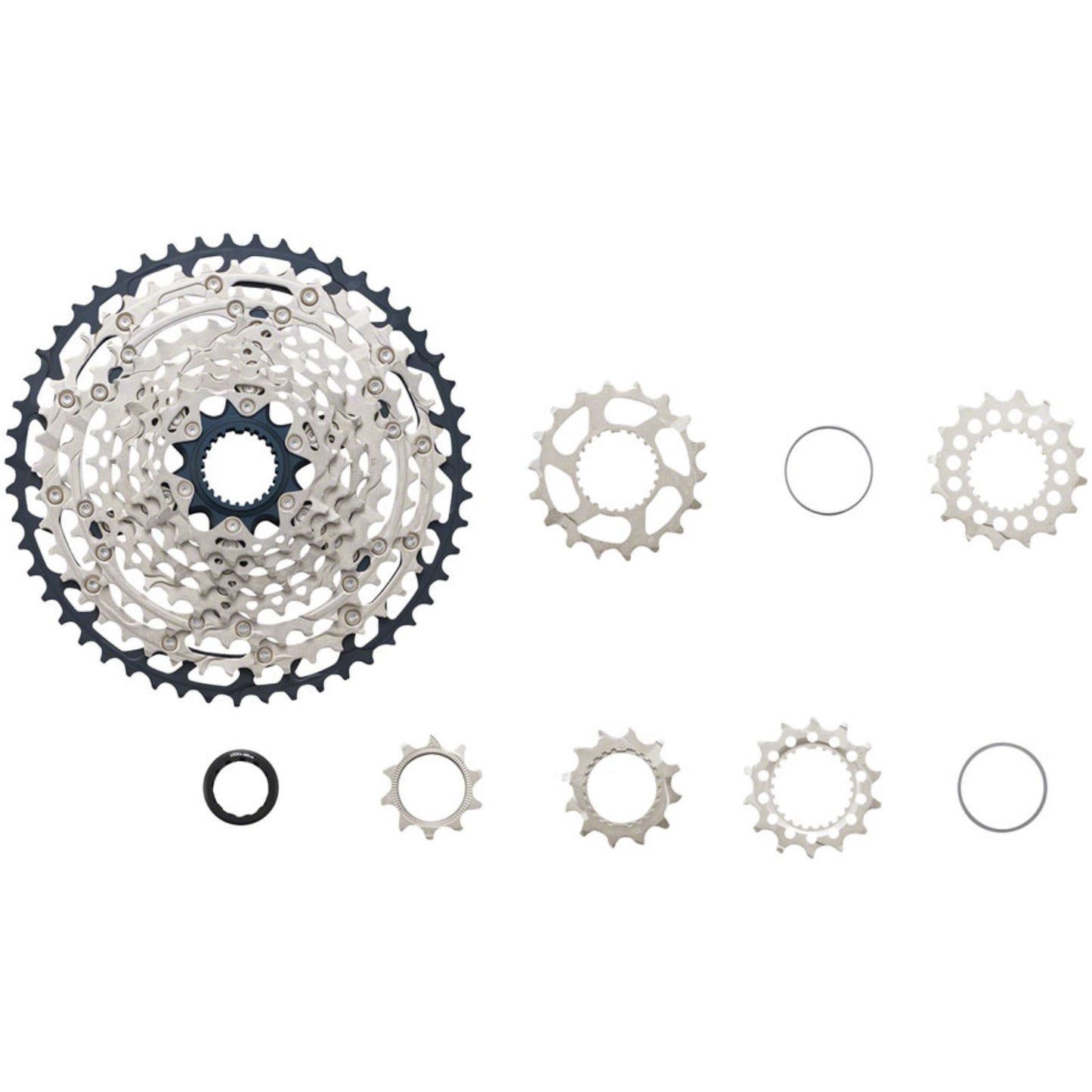 Shimano Cassette - 12-Speed - 10-45t - Silver/Black - Micro Spline [MPN: ICSM7100045]_1253448