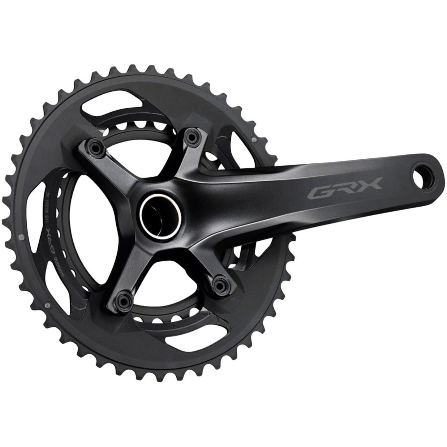 Shimano GRX FC-RX600-11 Crankset - 170mm, 11-Speed, 46/30t, Black [MPN: EFCRX600112CX60]_1253554