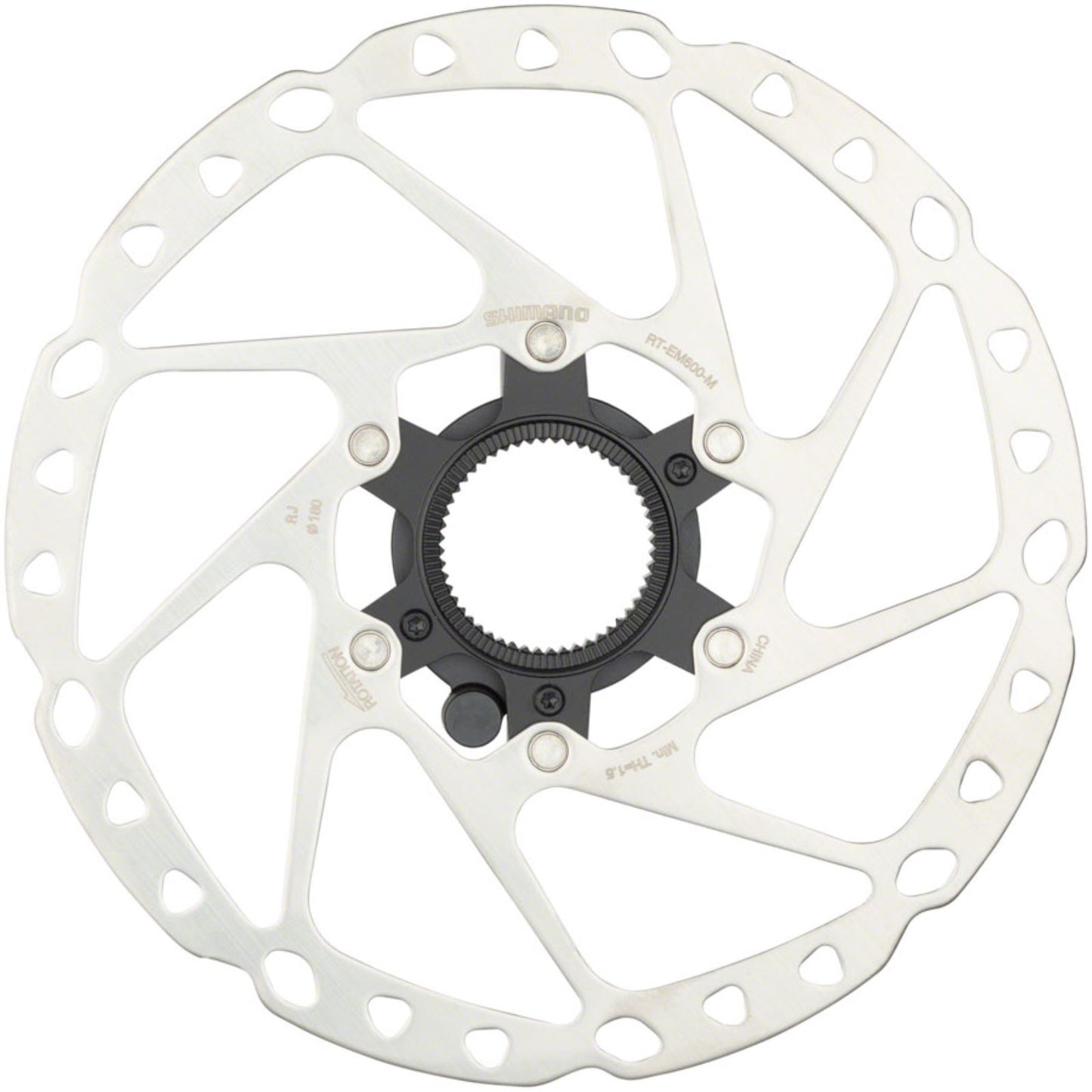 Shimano STEPS RT-EM600-M Disc Brake Rotor - 180mm - For eBike - Silver [MPN: ERTEM600MI3C]_1254154