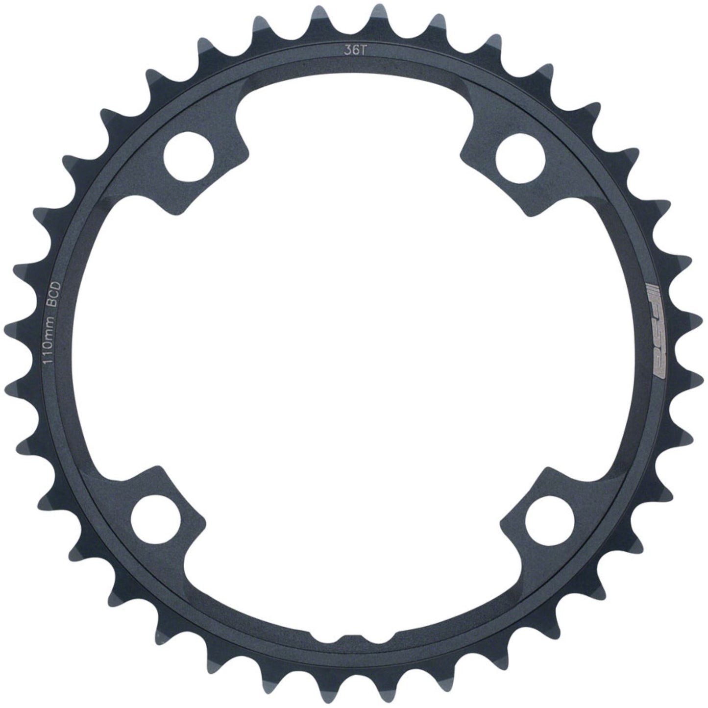 Full Speed Ahead Gossamer ABS Chainring - 36t, 4-Bolt, Aluminum, N10/N11, Black [MPN: 371-0036003960]_1257024