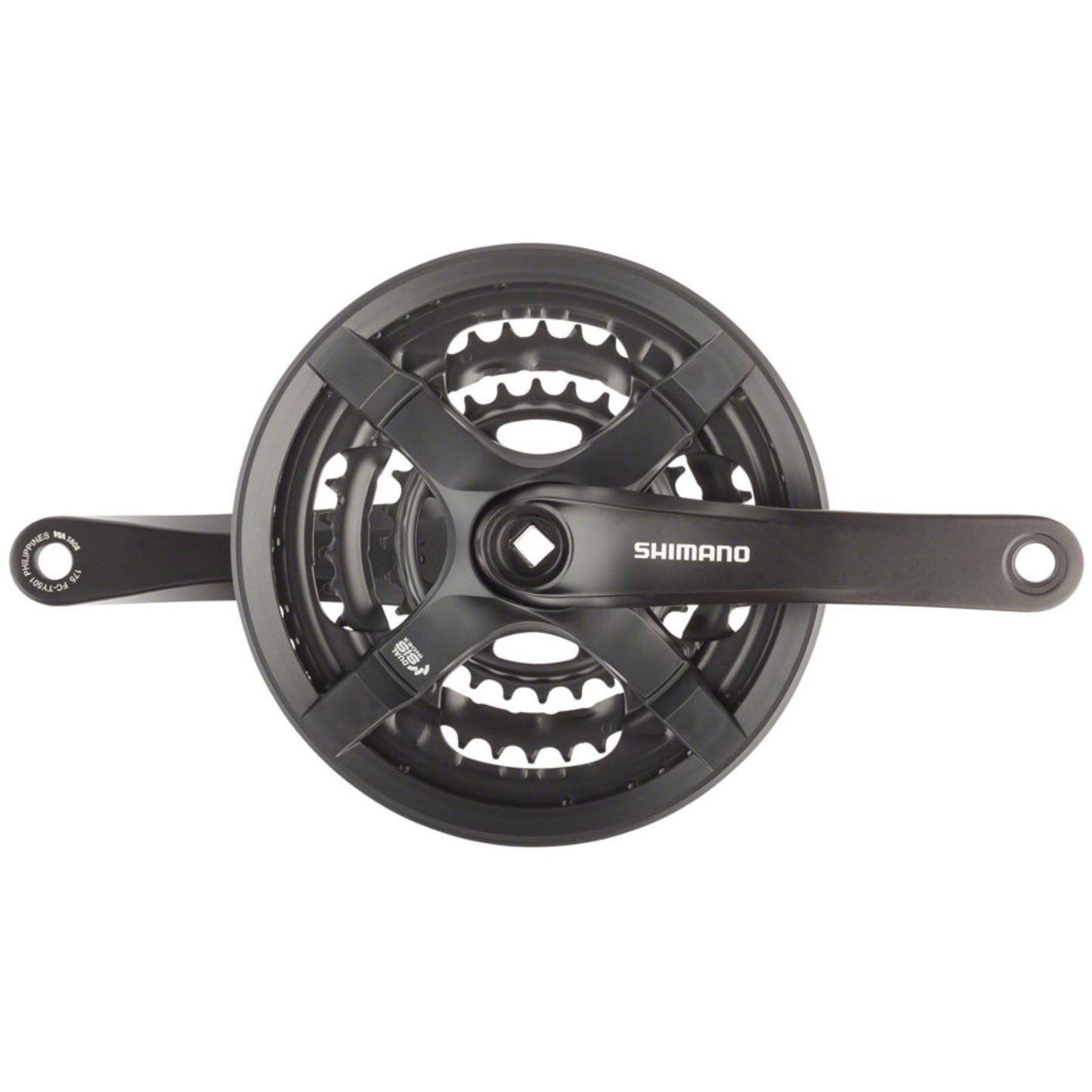 Shimano Crankset - 170mm - 6/7/8-Speed - Black - Tourney FC-TY501  [MPN: EFCTY501C244CLB]_1263462